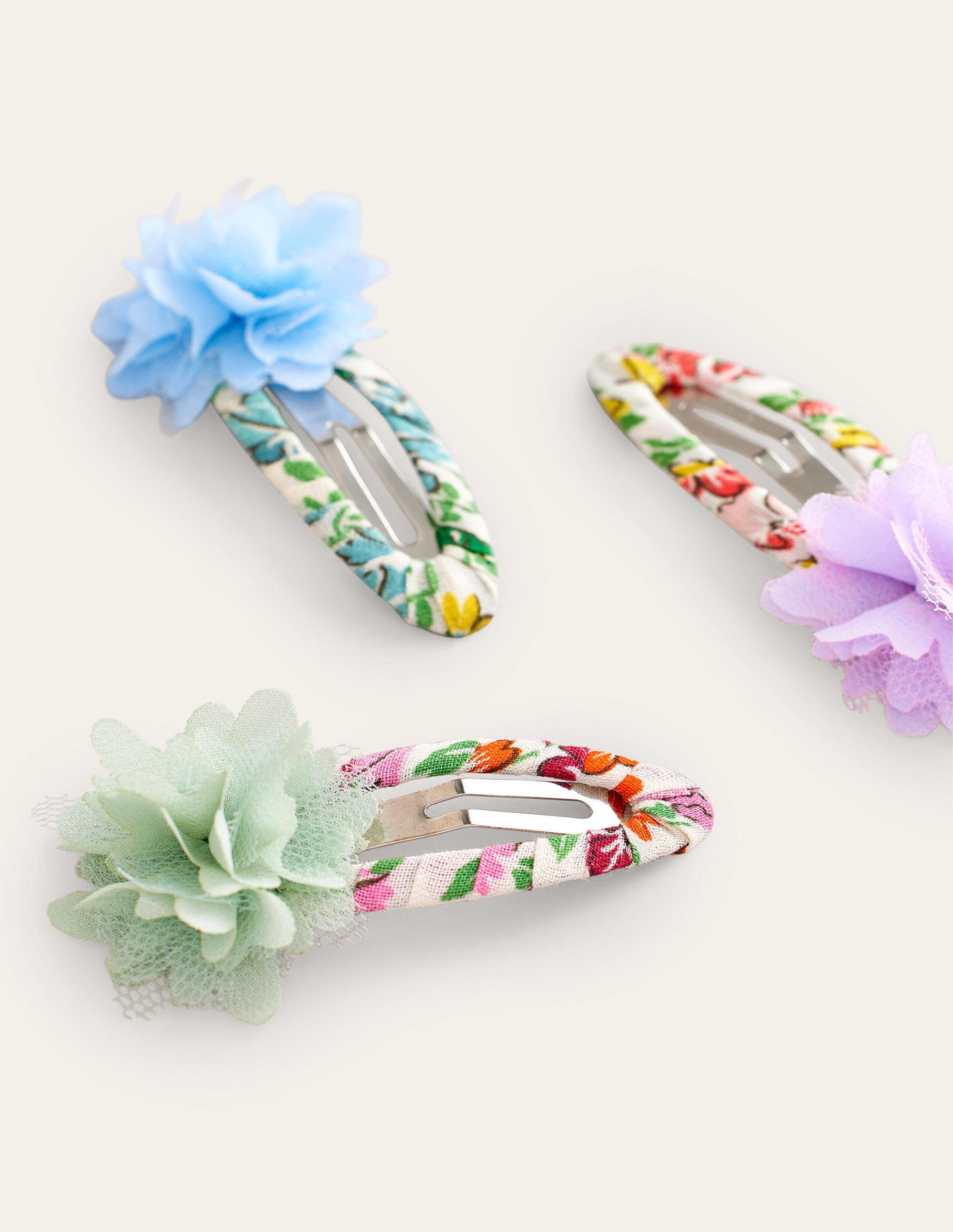 3 Pack Hair Clips-Multi Floral - Image 2
