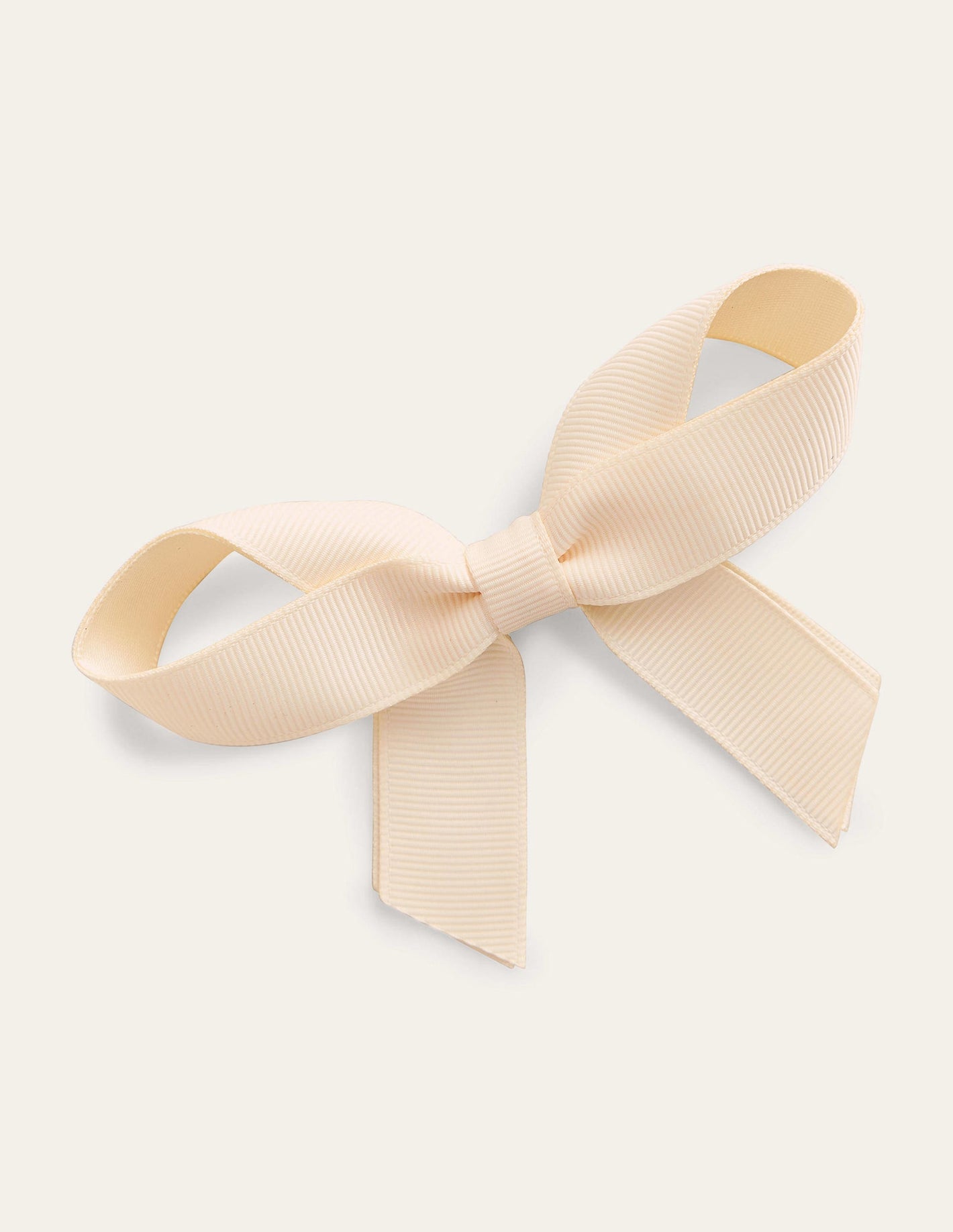 Grosgrain Hair Bow-Ivory