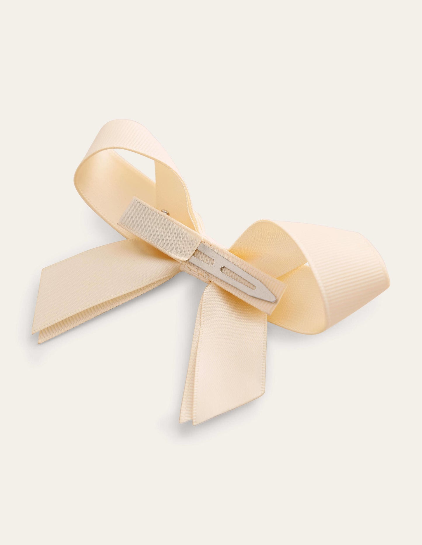 Grosgrain Hair Bow-Ivory