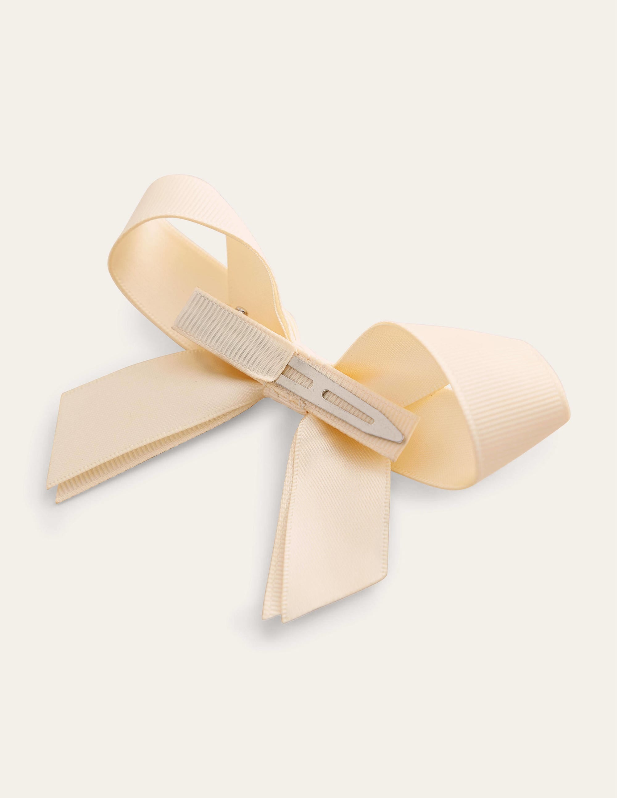 Grosgrain Hair Bow-Ivory - Image 2