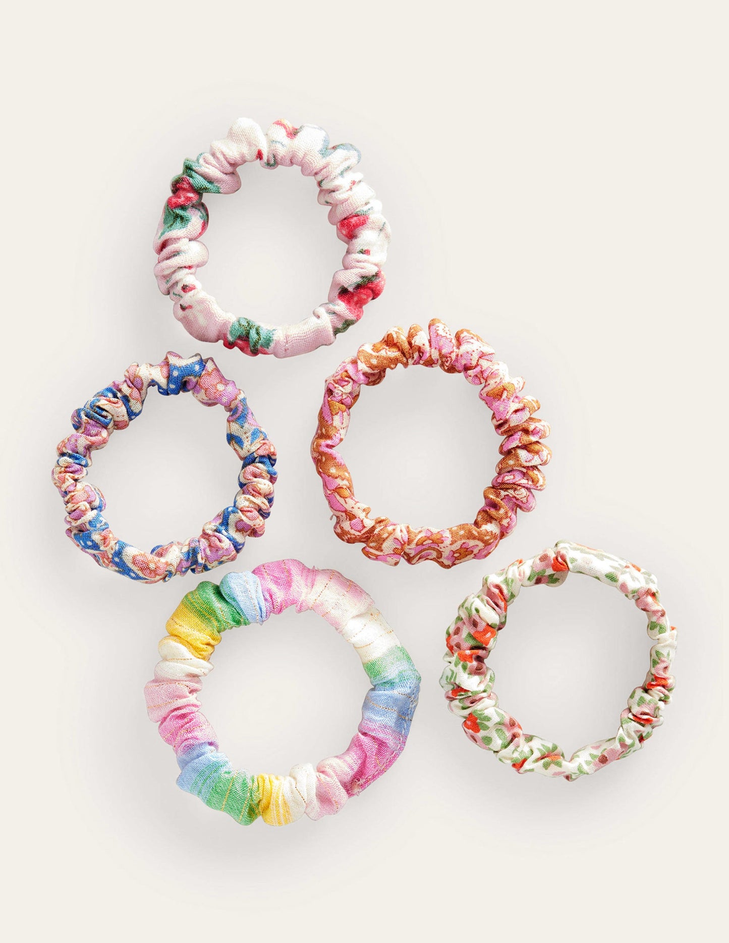 5 Pack Scrunchies-Multi