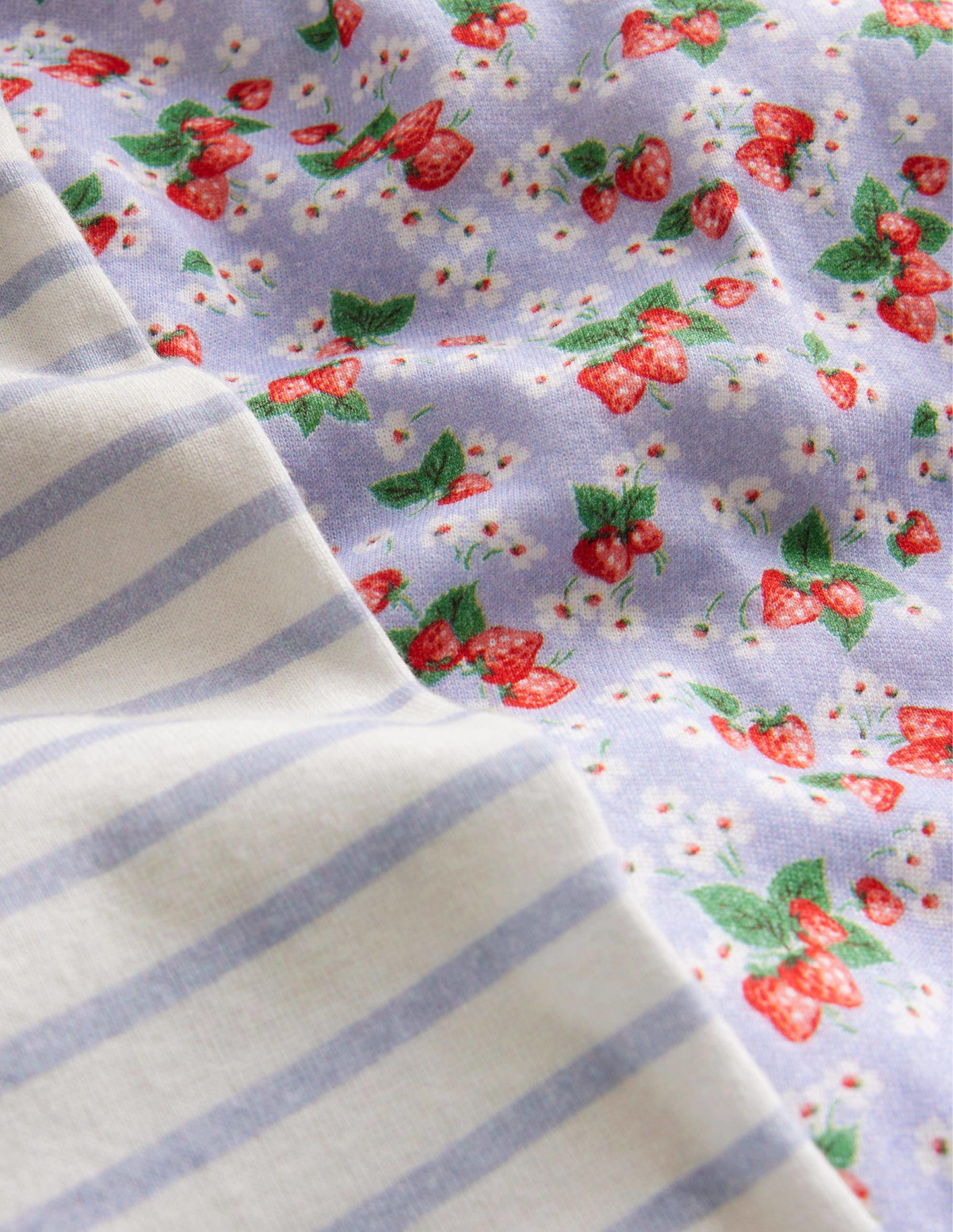 Twin Pack Snug Short Pyjamas-Surf Blue Floral - Image 3