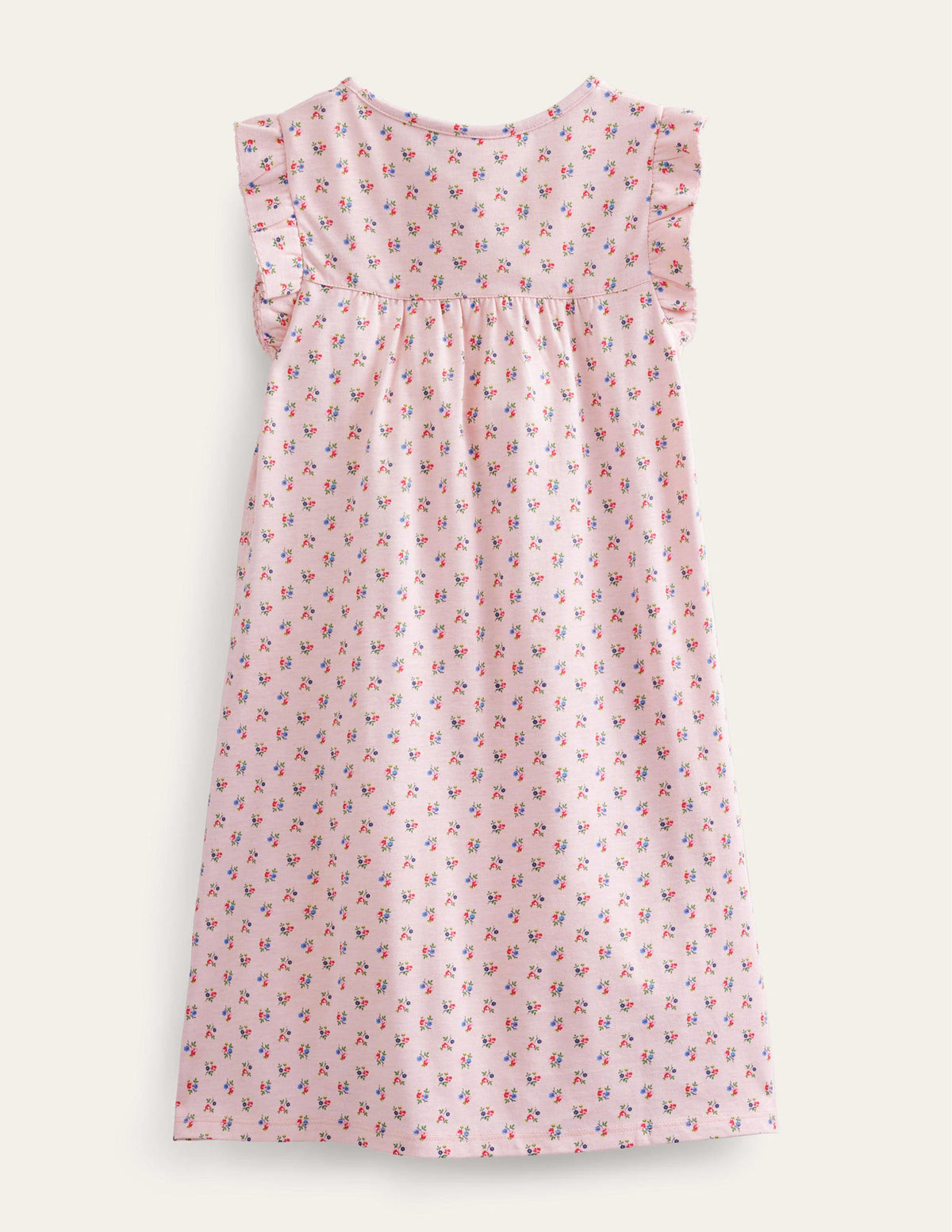 Printed Short-sleeved Nightie-Provence Dusty Pink Floral-2