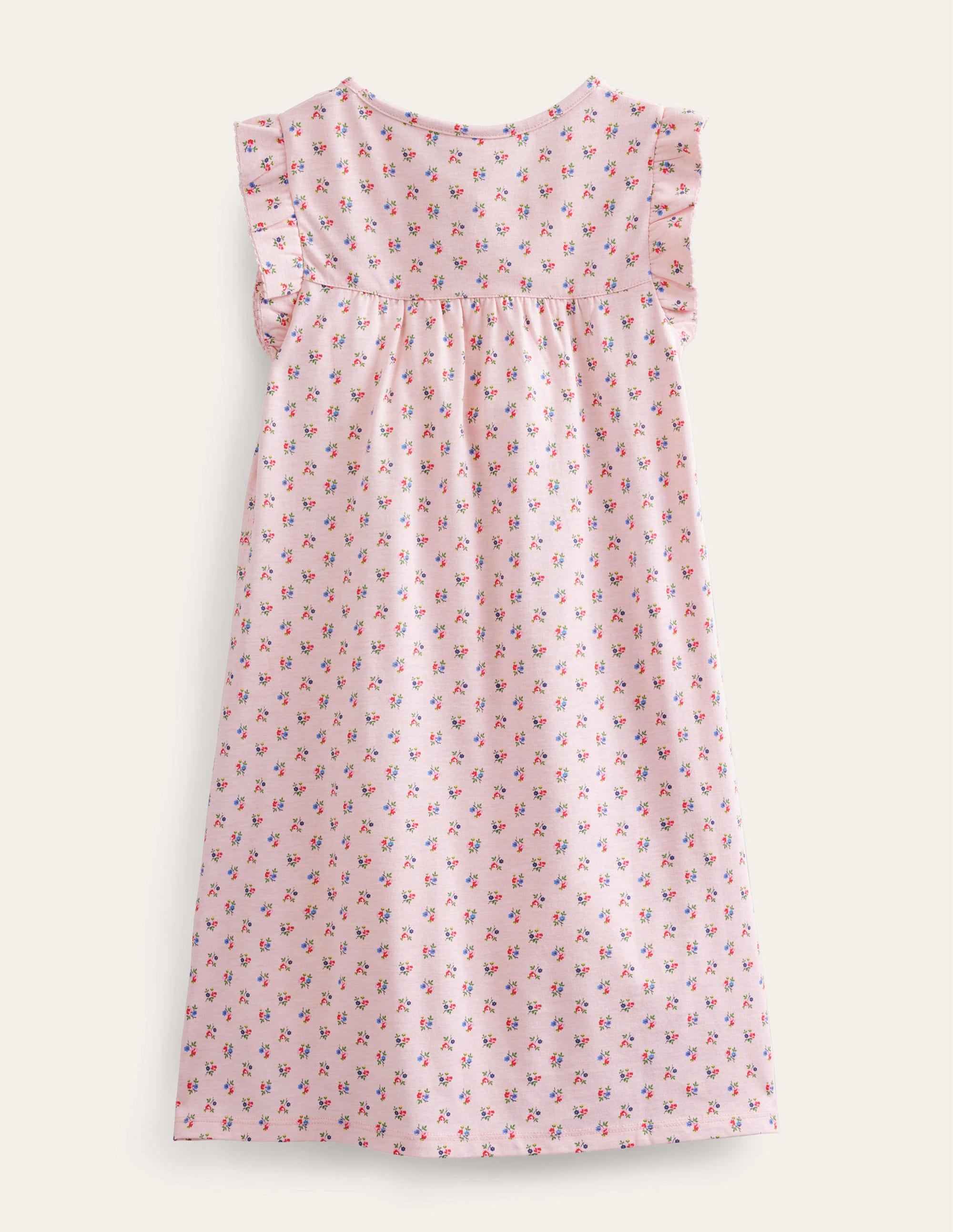 Printed Short-sleeved Nightie-Provence Dusty Pink Floral - Image 2