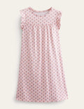 Printed Short-sleeved Nightie-Provence Dusty Pink Floral