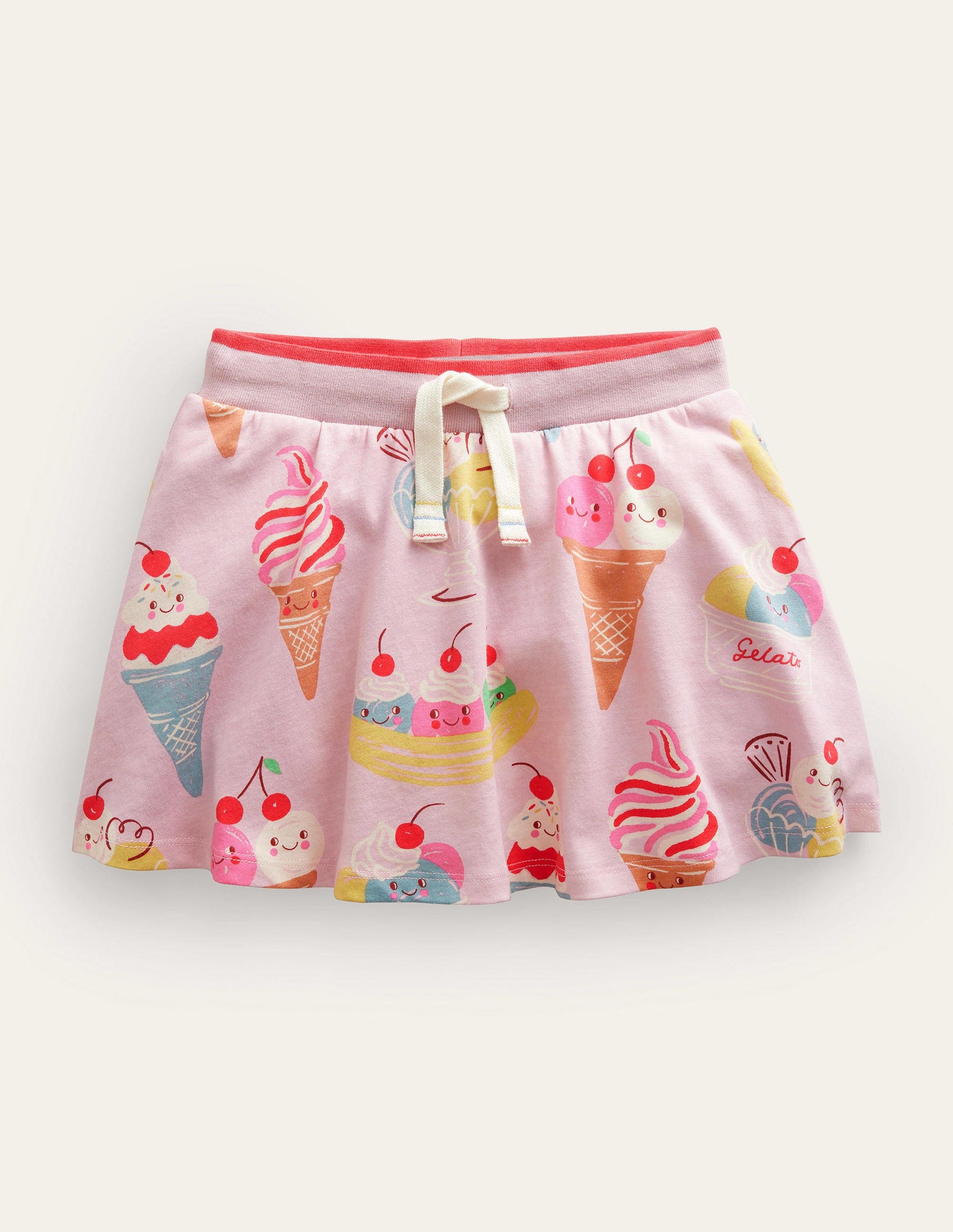 Printed Jersey Skort-Pink Ice Creams-1