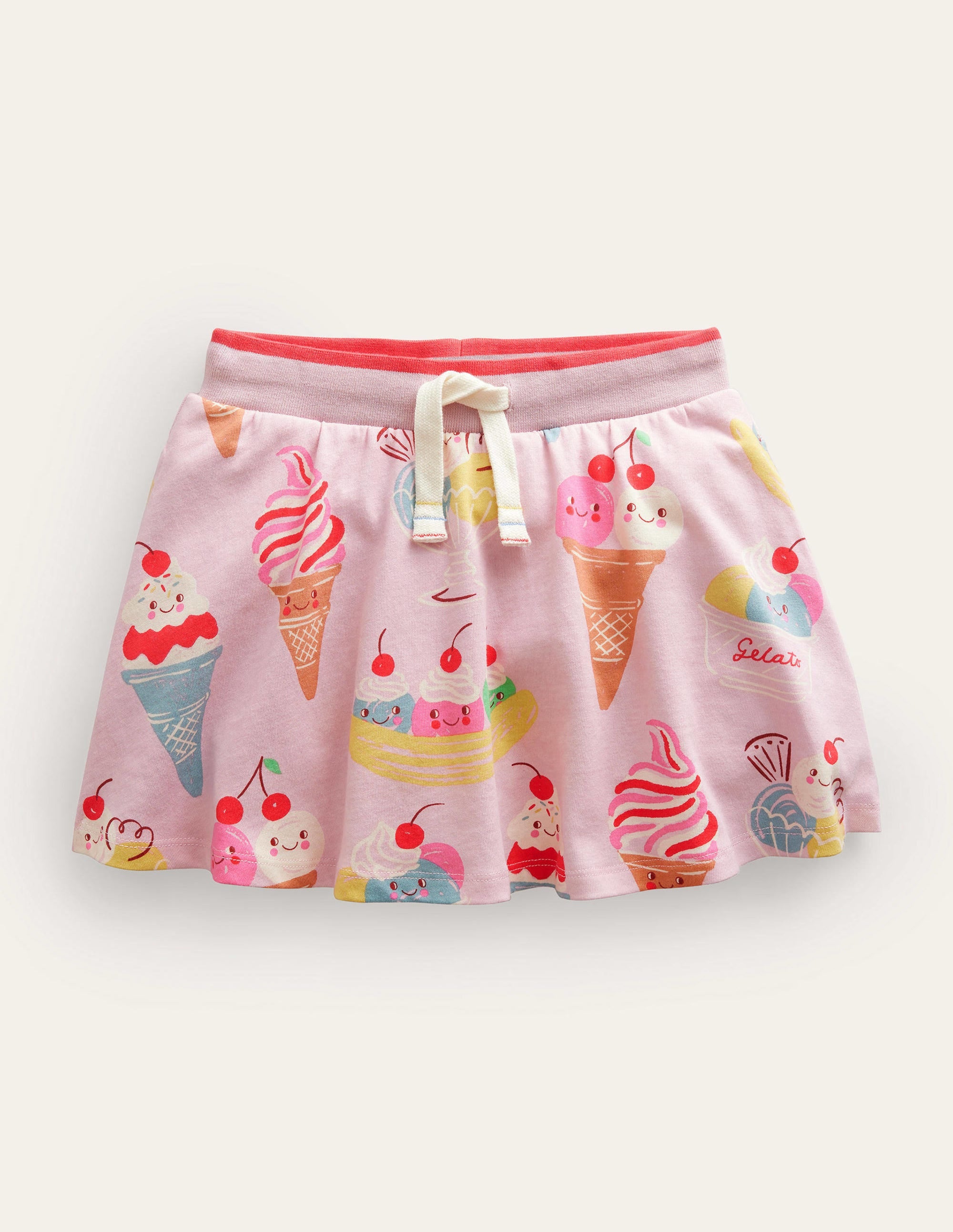 Printed Jersey Skort-Pink Ice Creams - Image 1
