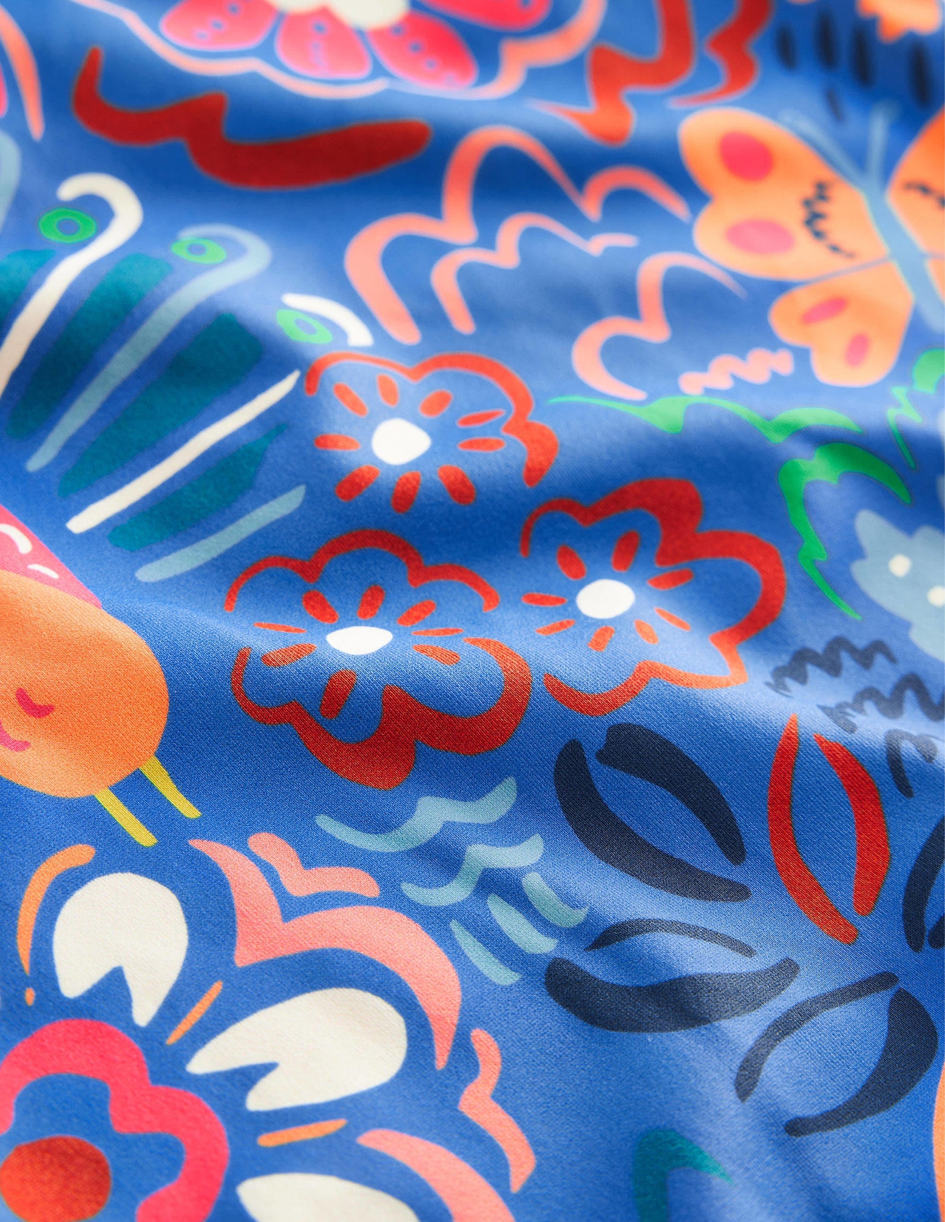 Cross-back Printed Swimsuit-Blue Leopard Safari-3