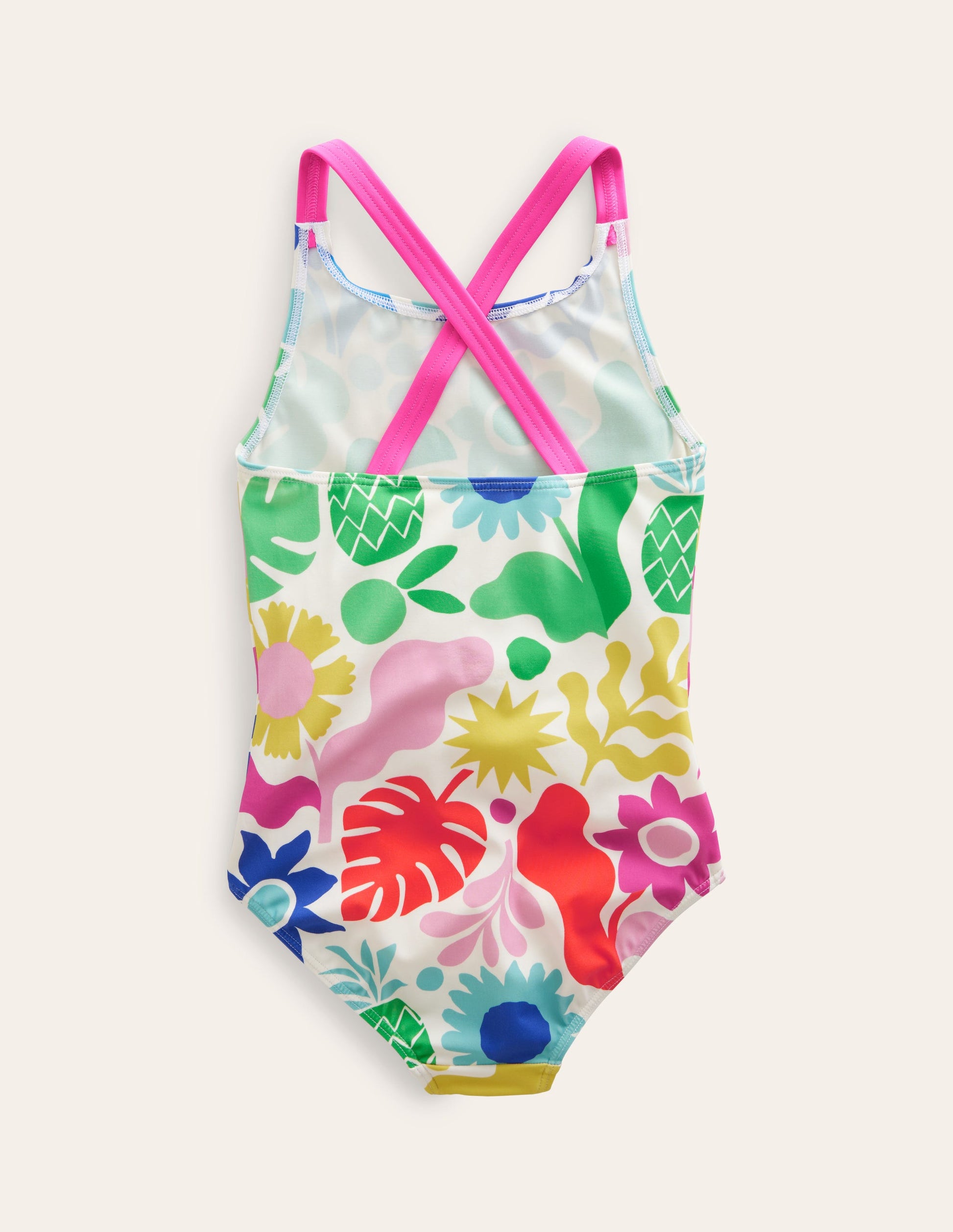 Cross-back Printed Swimsuit-Multi Geo-2