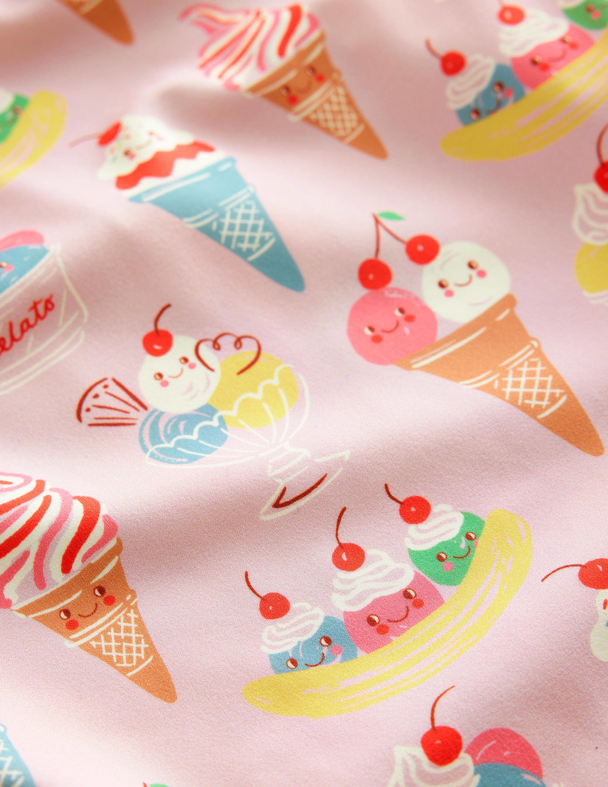 Cross-back Printed Swimsuit-Pink Tourmaline Ice Cream - Image 3