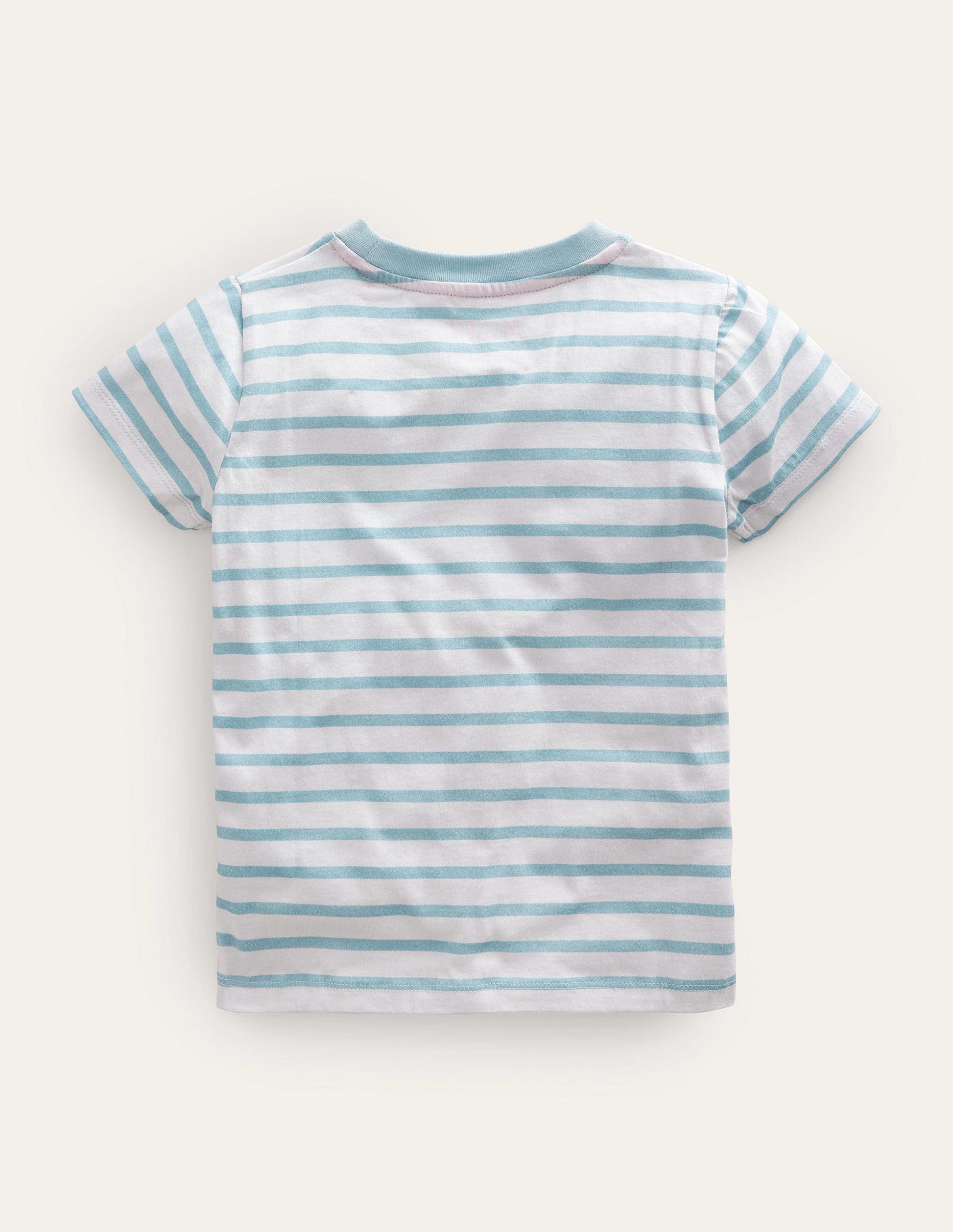 Flutter T-Shirt-Aqua Sea Blue/Ivory Stars-2