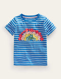 Flutter T-Shirt-Bright Marina/Ivory