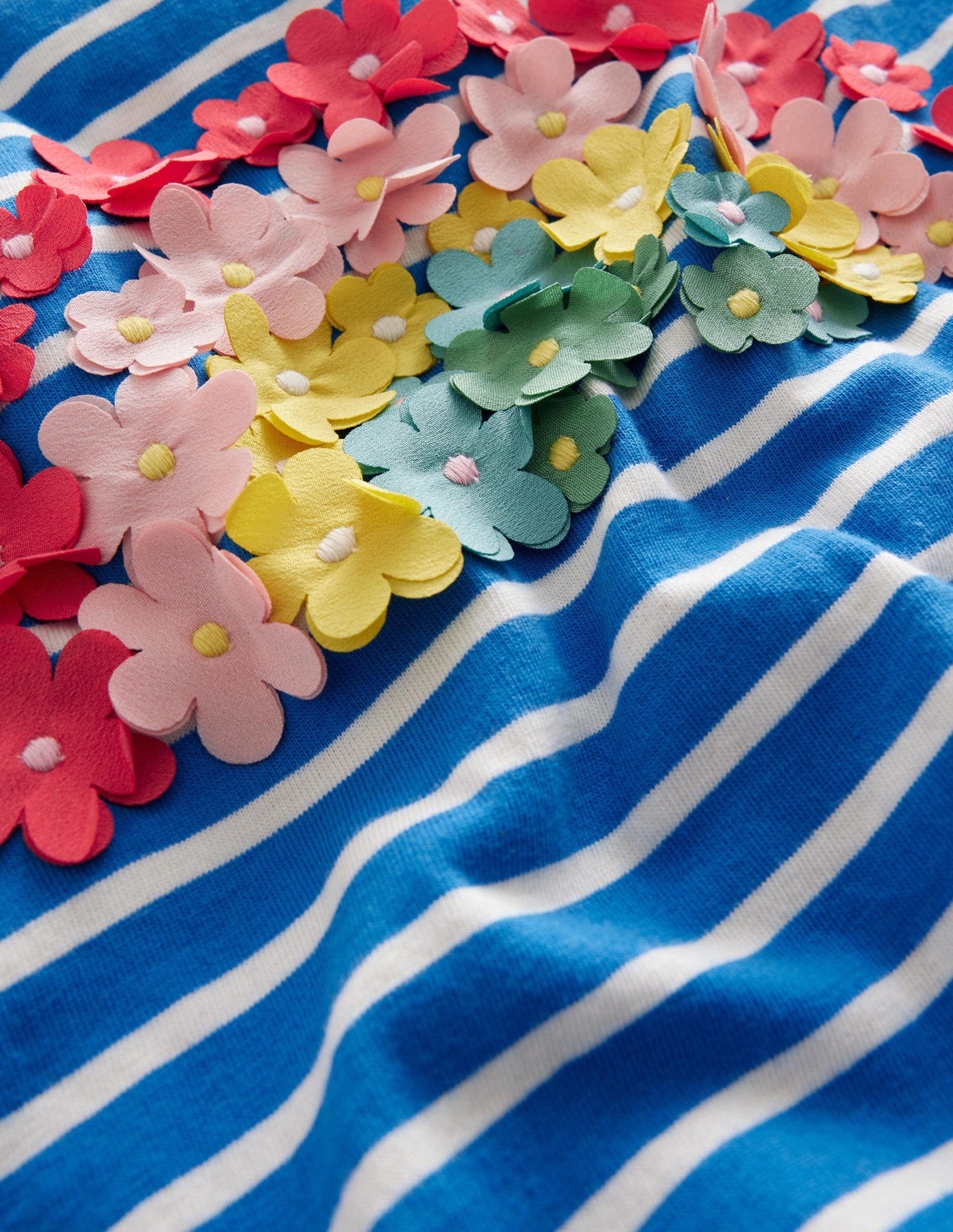 Flutter T-Shirt-Bright Marina/Ivory-3