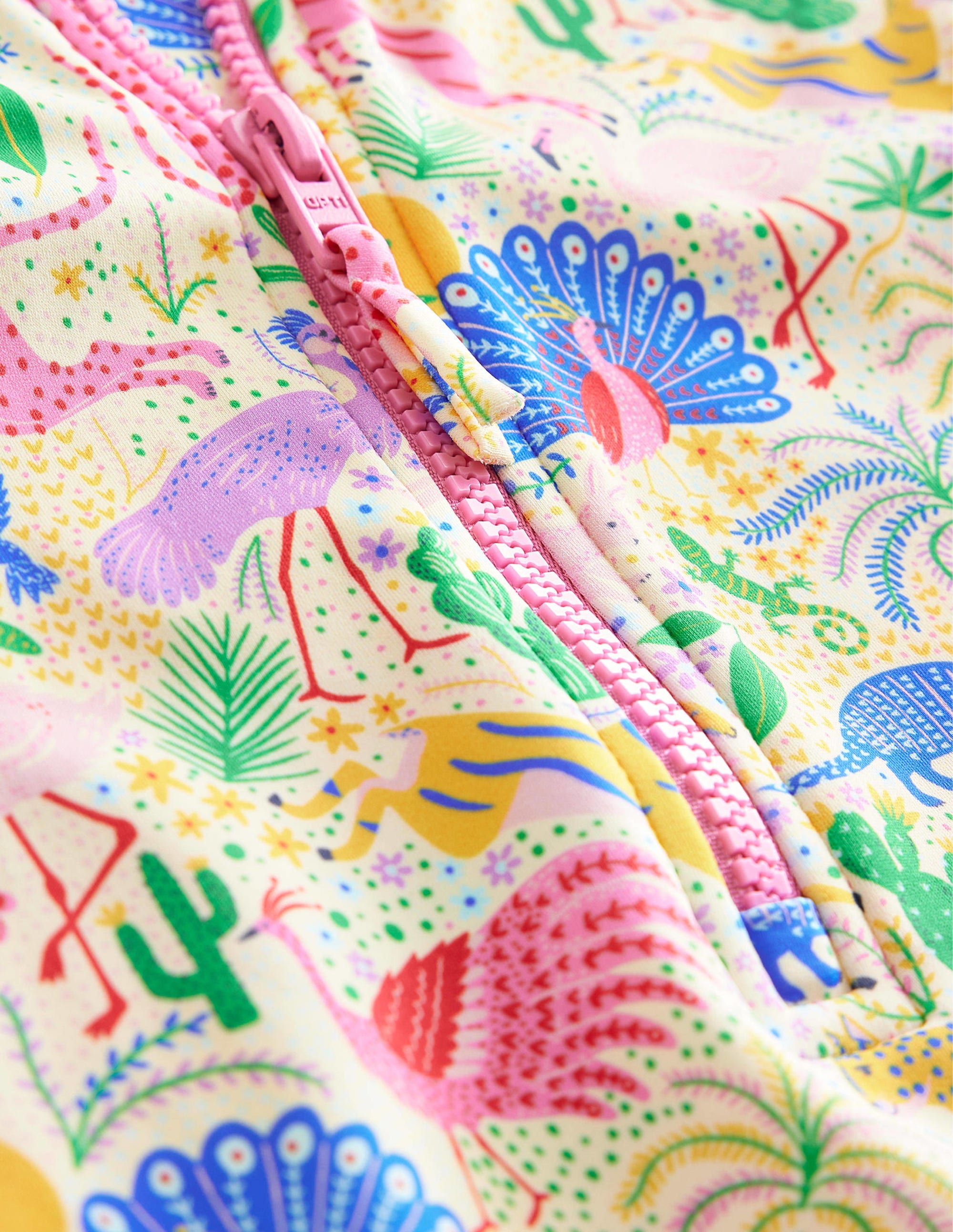 Short-sleeved Swimsuit-Multi Leopard Jungle - Image 3
