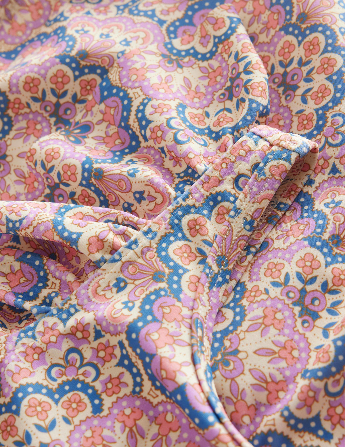 Flutter Sleeve Swimsuit-Lupin Peach Sorbet Paisley-3