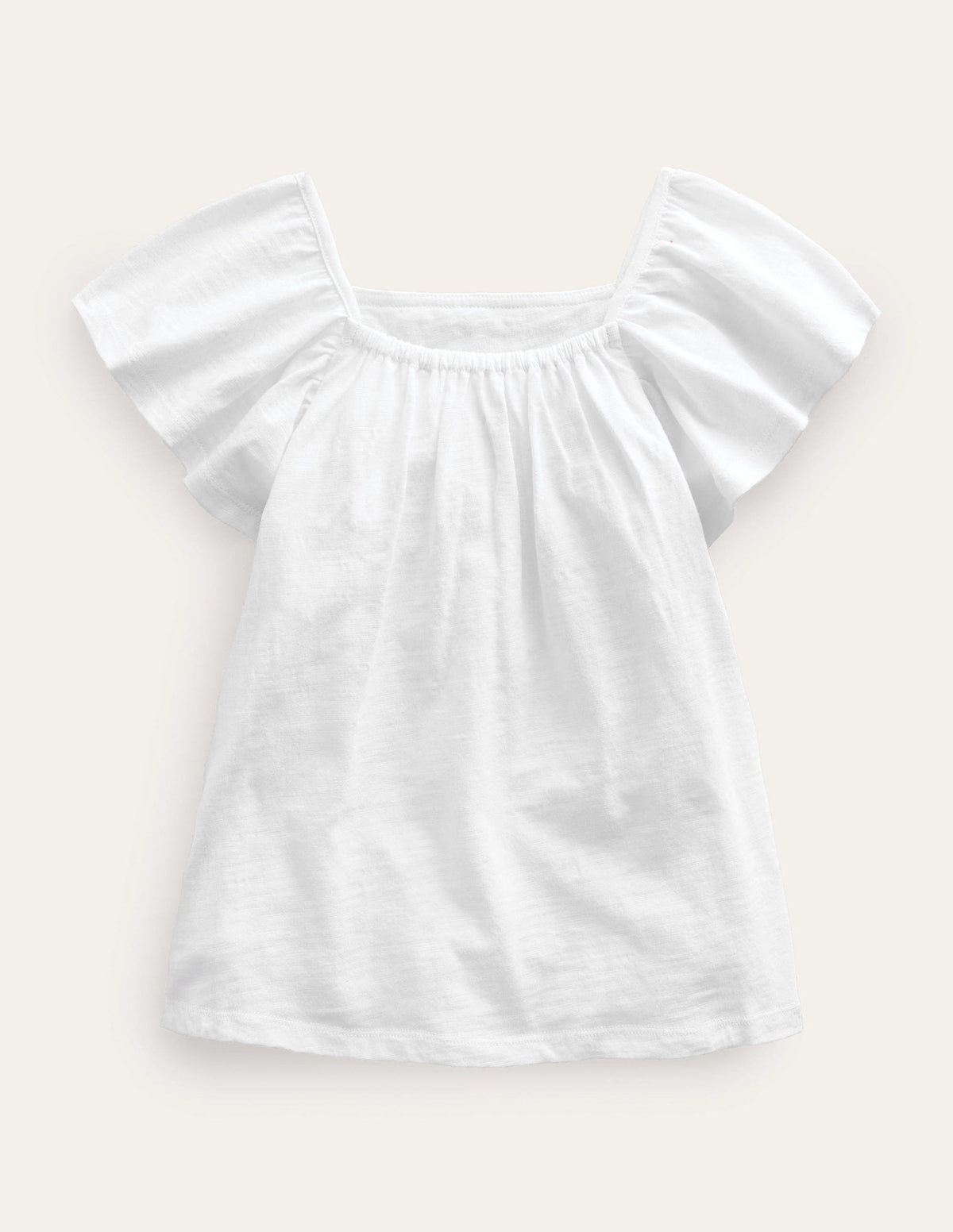Embroidered Jersey Top-White - Image 2