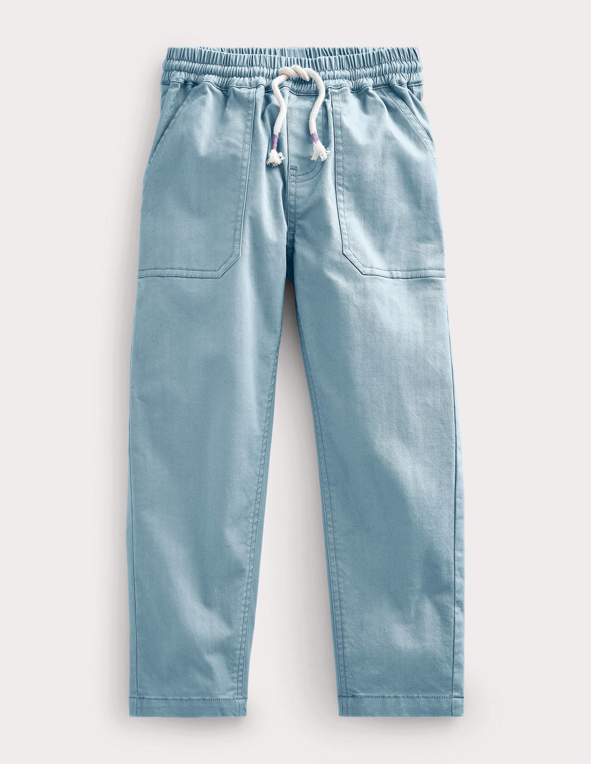 Pull-On Twill Trousers-Soft Bluebell - Image 1