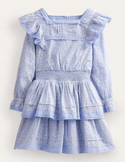 Woven Lace Dress-Brunnera Blue-1