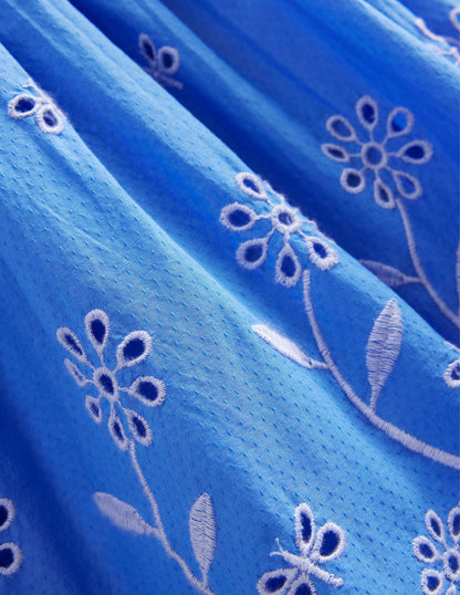 Broderie Twirly Dress-Penzance Blue-3