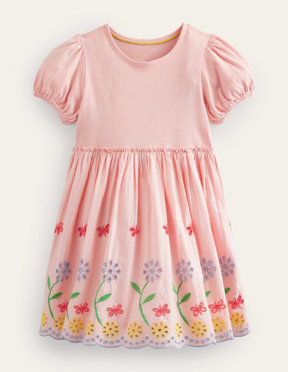 Broderie Twirly Dress-Pale Pink-1