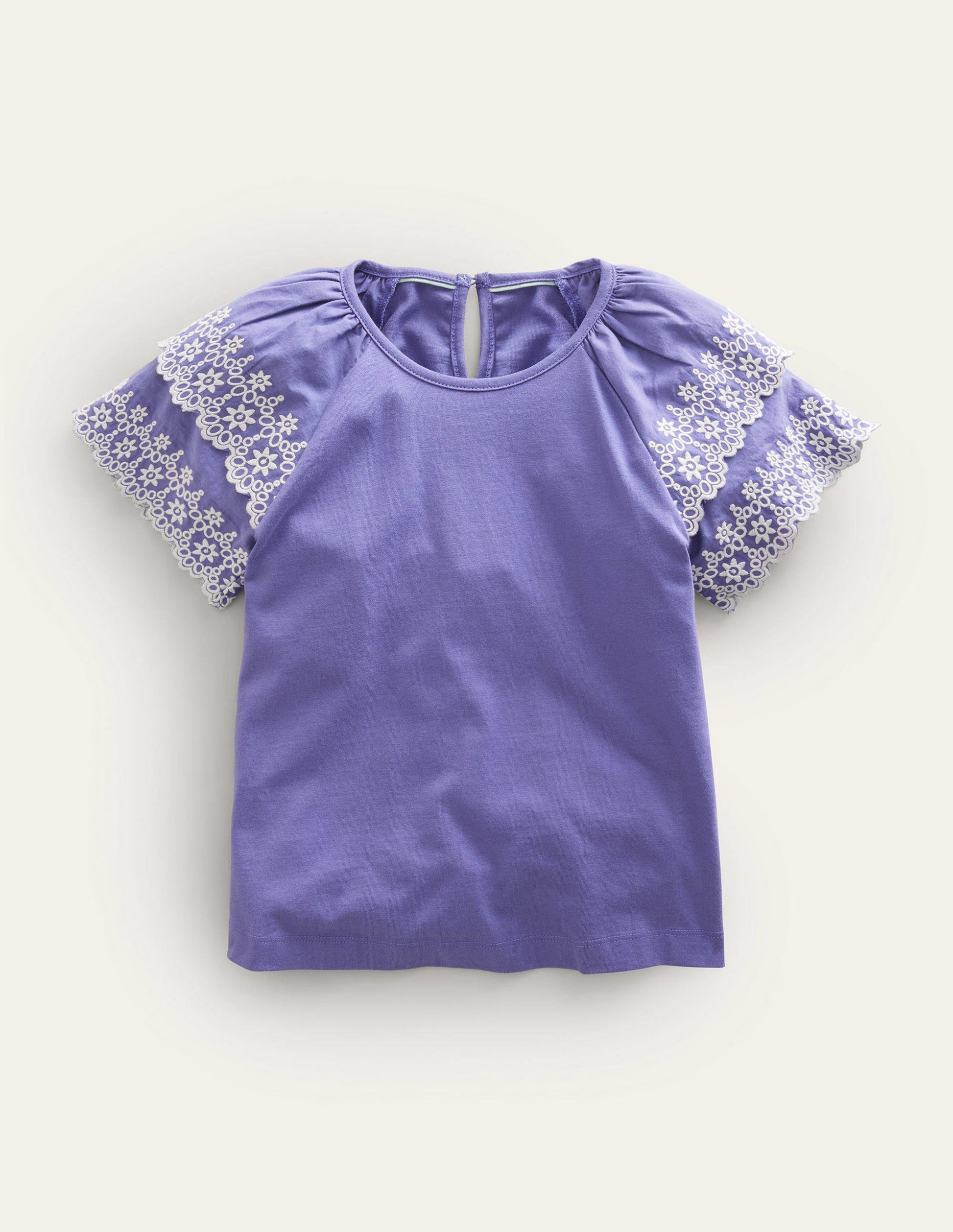 Broderie Mix T-shirt-Soft Starboard-1
