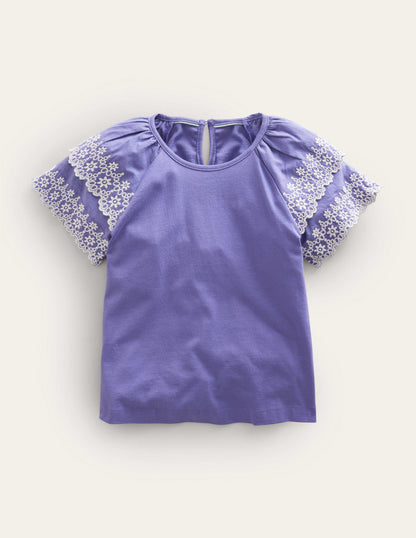Broderie Mix T-shirt-Soft Starboard-1