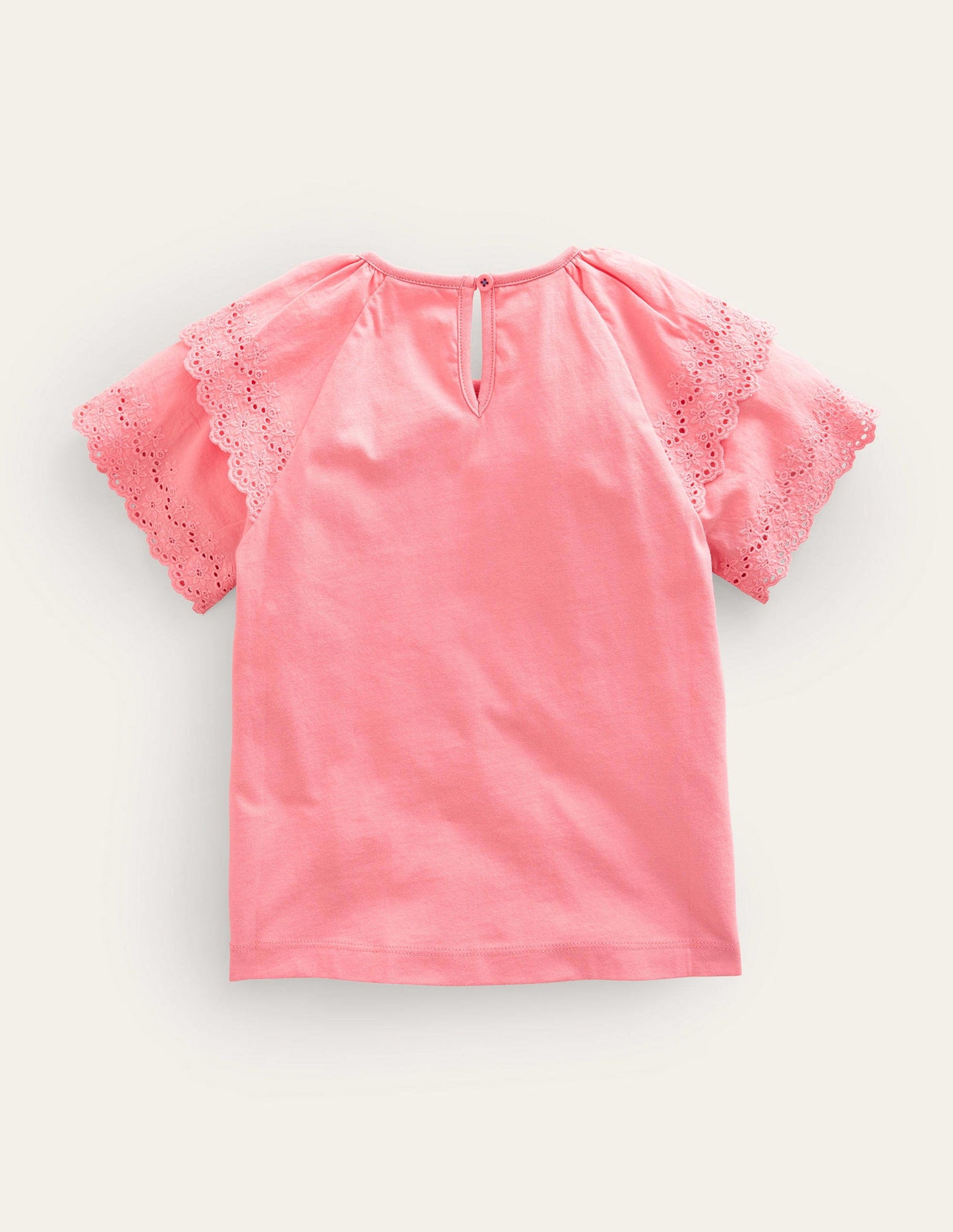 Broderie Mix T-shirt-Crab Apple Pink