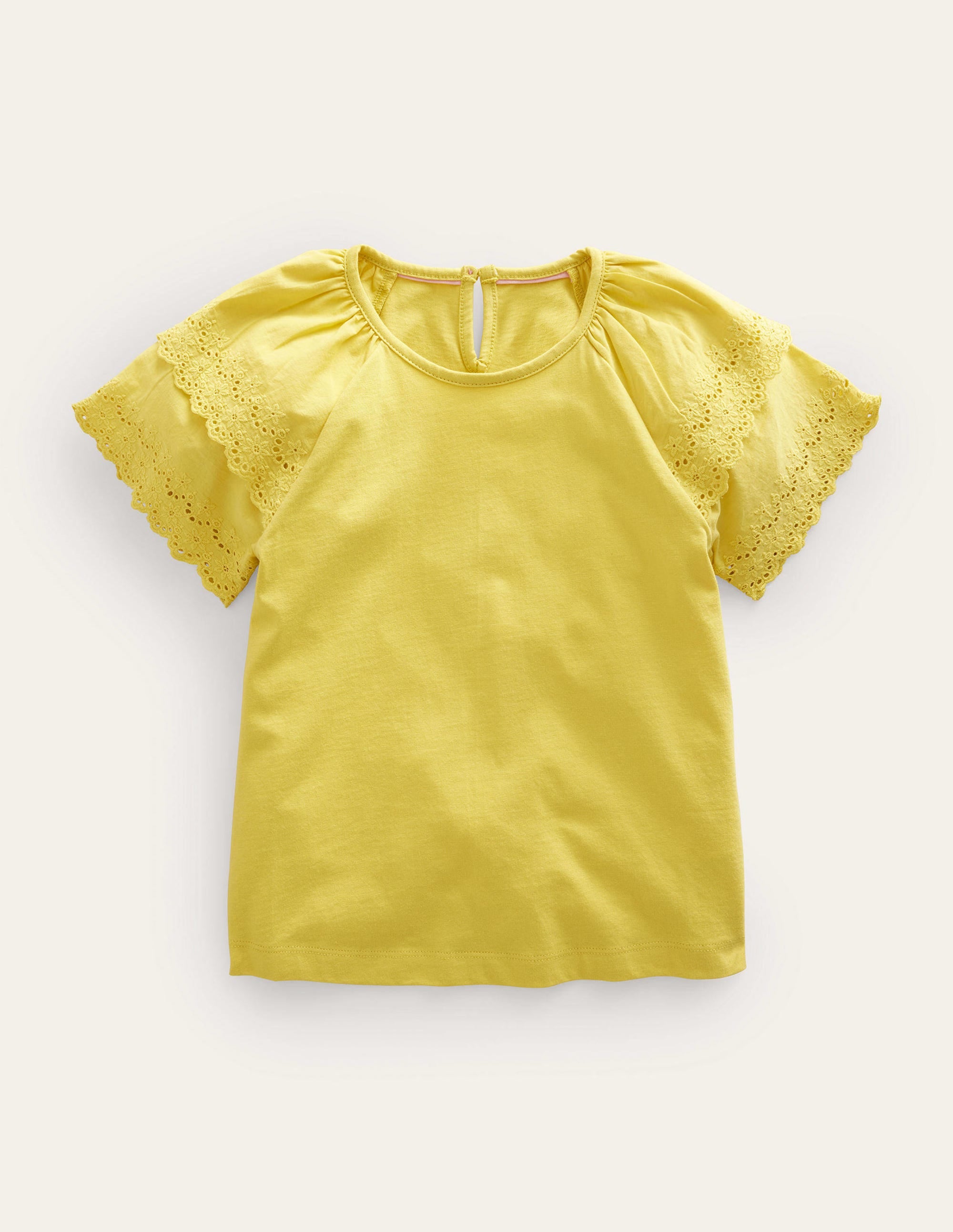 Broderie Mix T-shirt-Buttercup Yellow - Image 1
