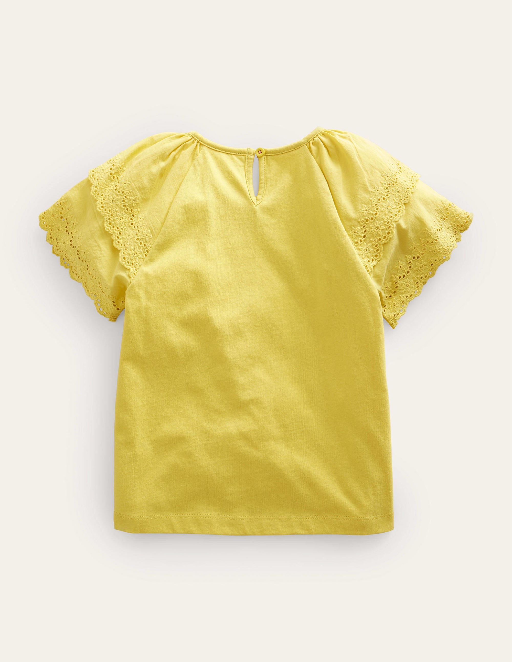 Broderie Mix T-shirt-Buttercup Yellow - Image 2