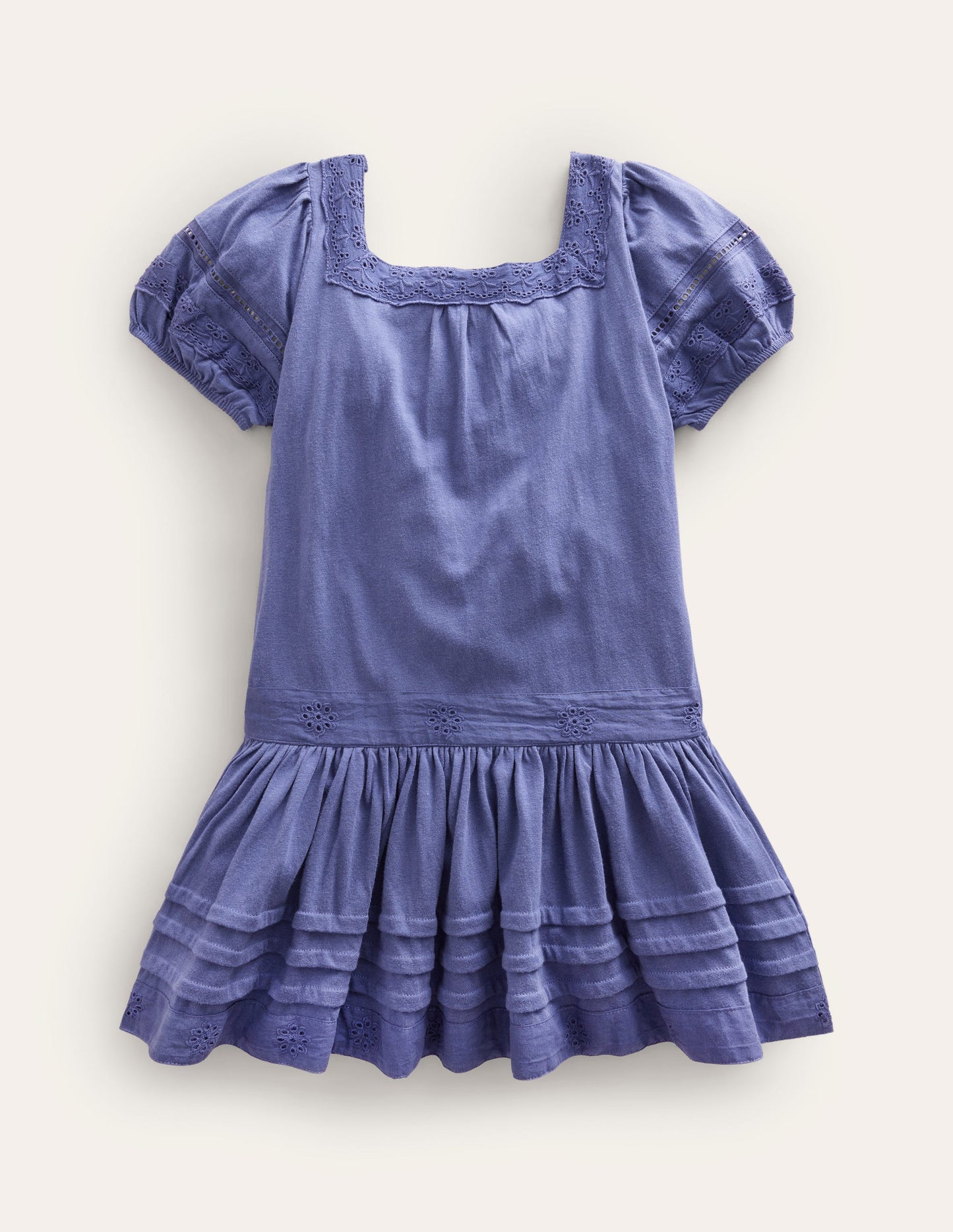 Drop Waist Dress-Soft Starboard Blue