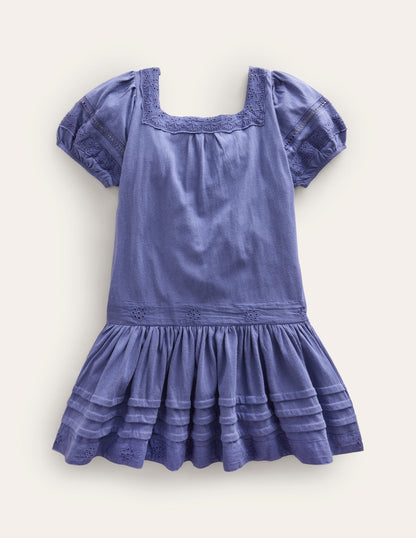 Drop Waist Dress-Soft Starboard Blue-1