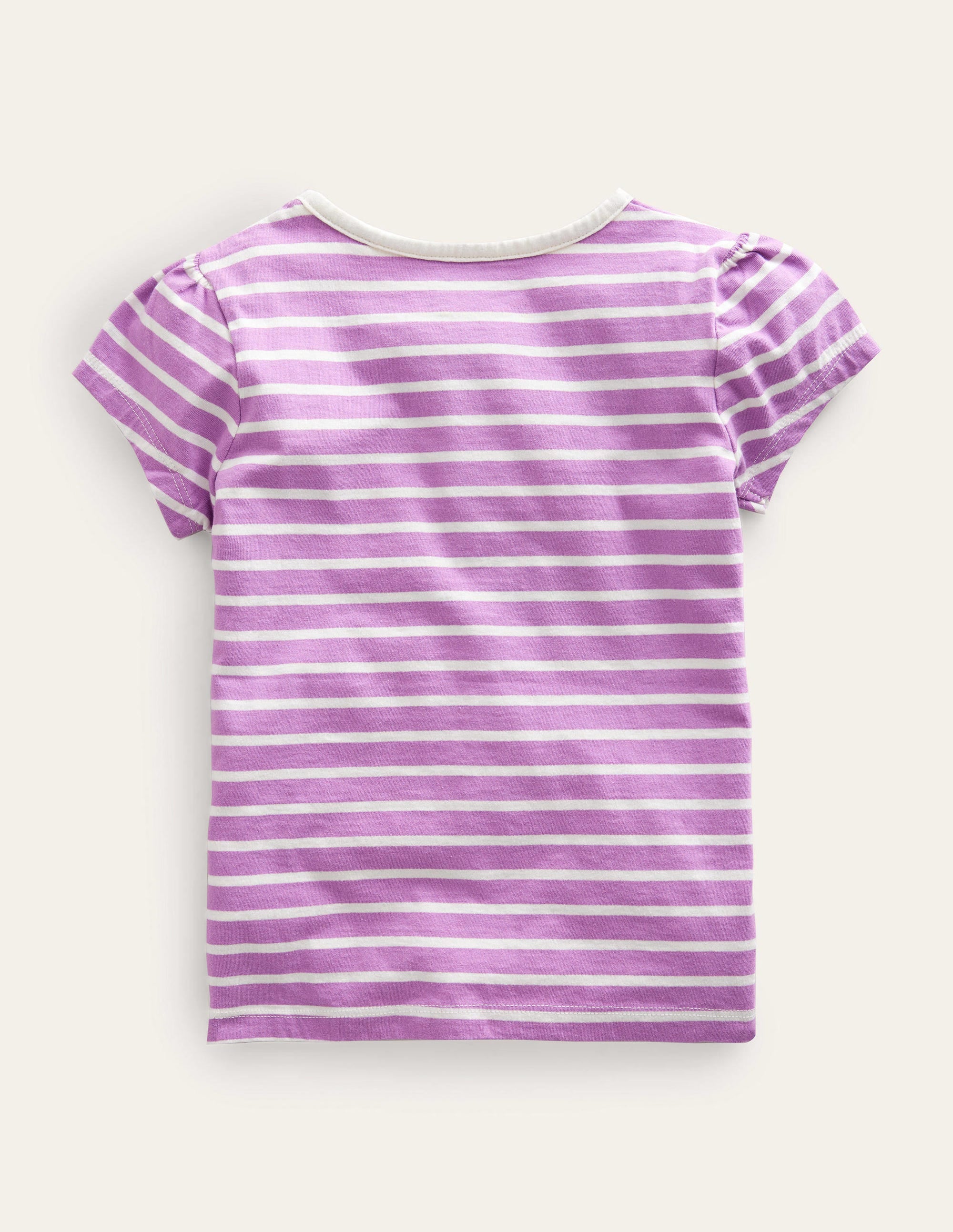 Puff Sleeve Appliqué T-shirt-Lupin Purple/Ivory Leopards - Image 2