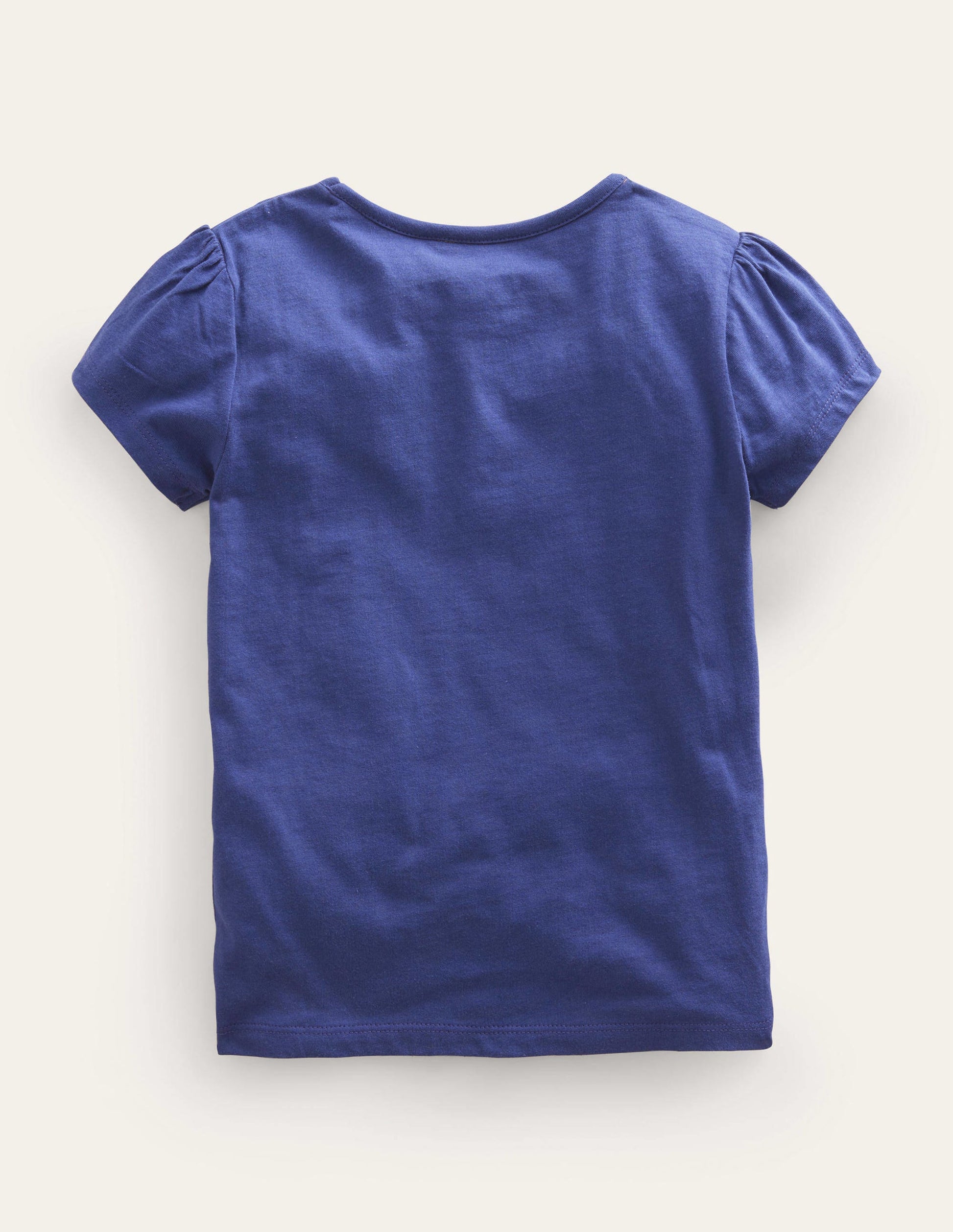 Puff Sleeve Appliqué T-shirt-Soft Starboard Unicorns-2
