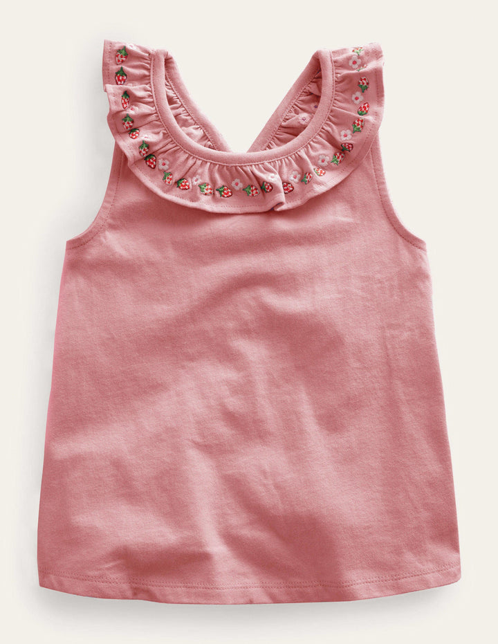 Cross-back Vest-Almond Pink