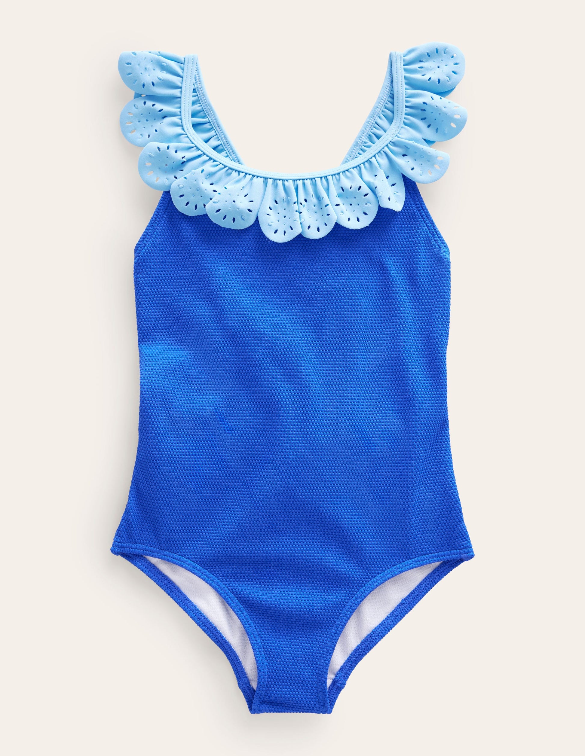 Broderie Frill Swimsuit-Cobalt-1