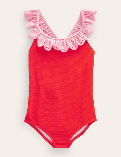 Broderie Frill Swimsuit-Fire-1