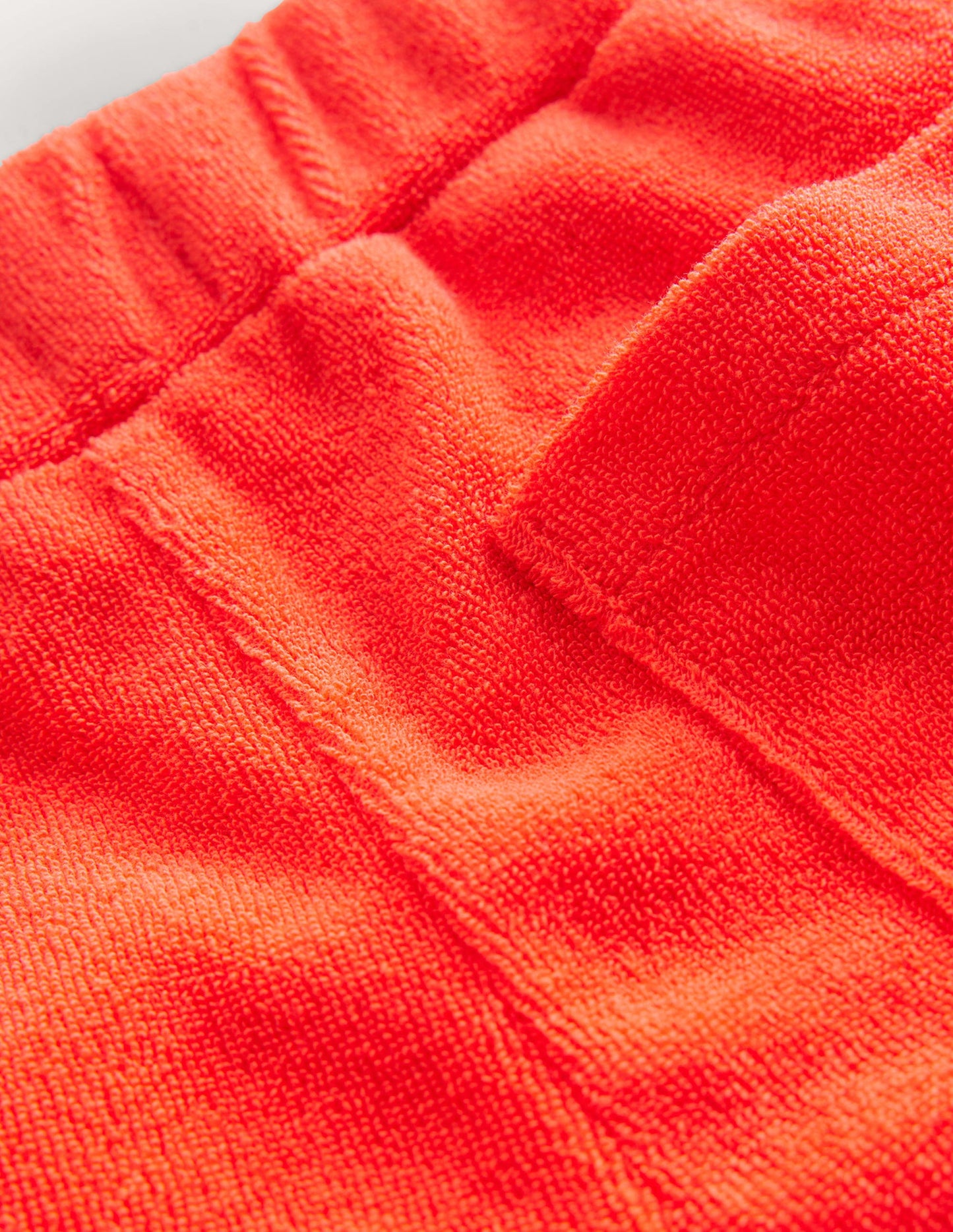 Frill Hem Towelling Shorts-Mandarin Orange