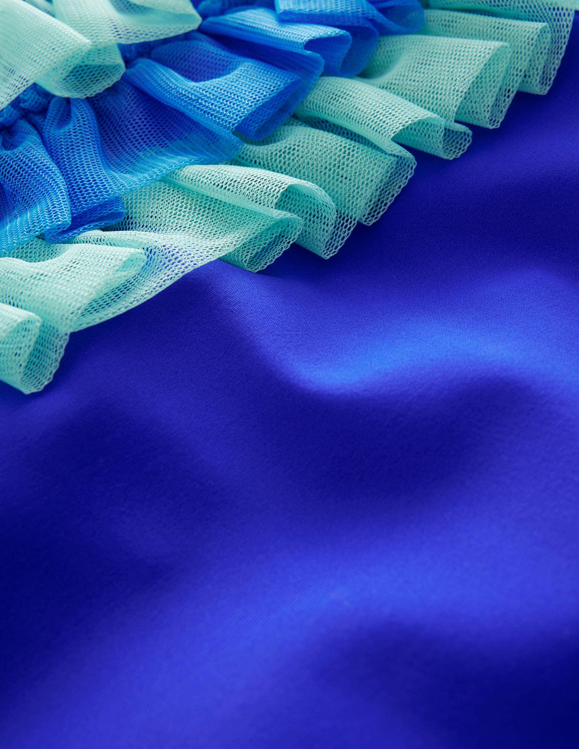 Tulle Frill Swimsuit-Cobalt-3