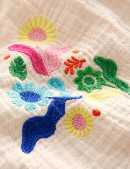 Beachy Embroidered Top-Ivory-3
