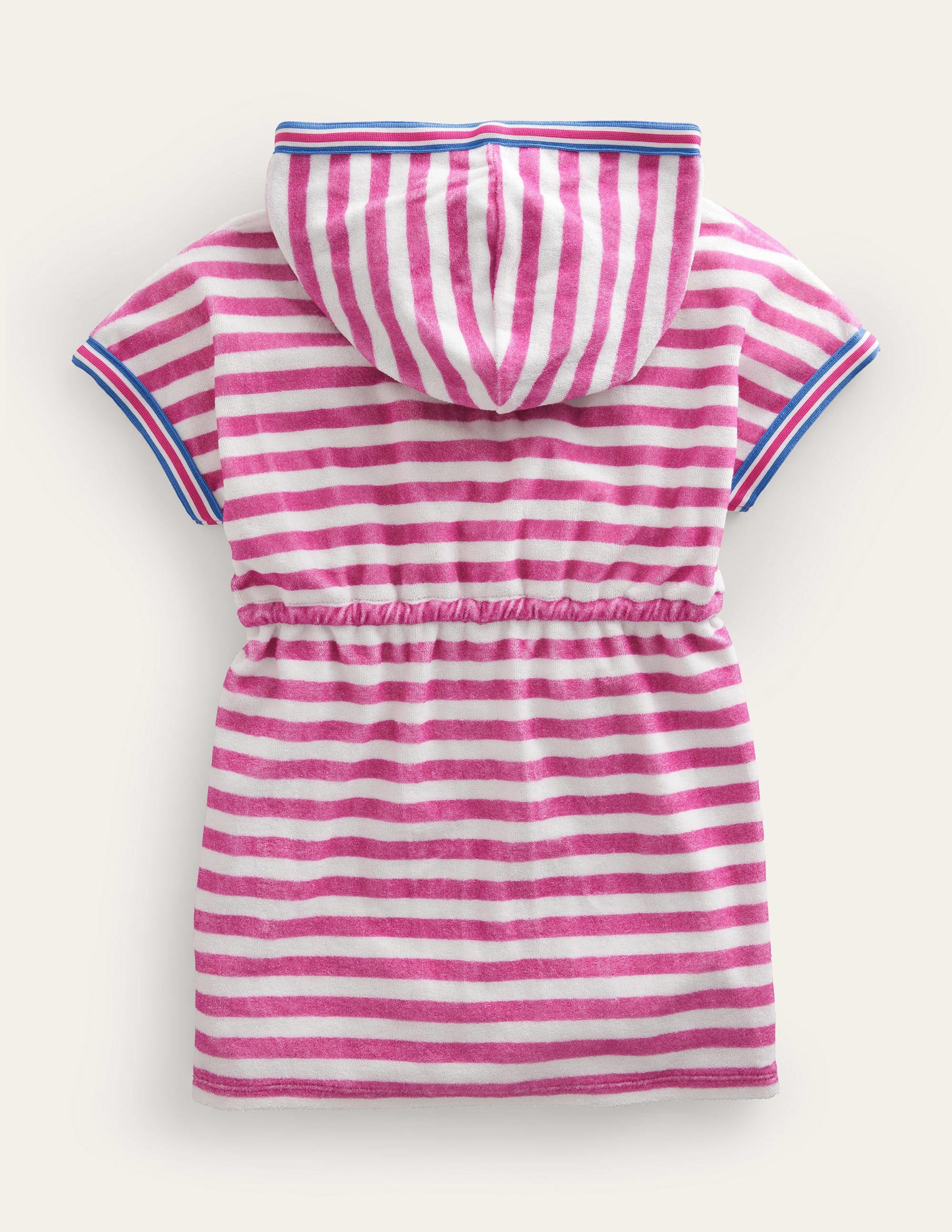 Towelling Dress-Amazing Pink/Ivory - Image 2