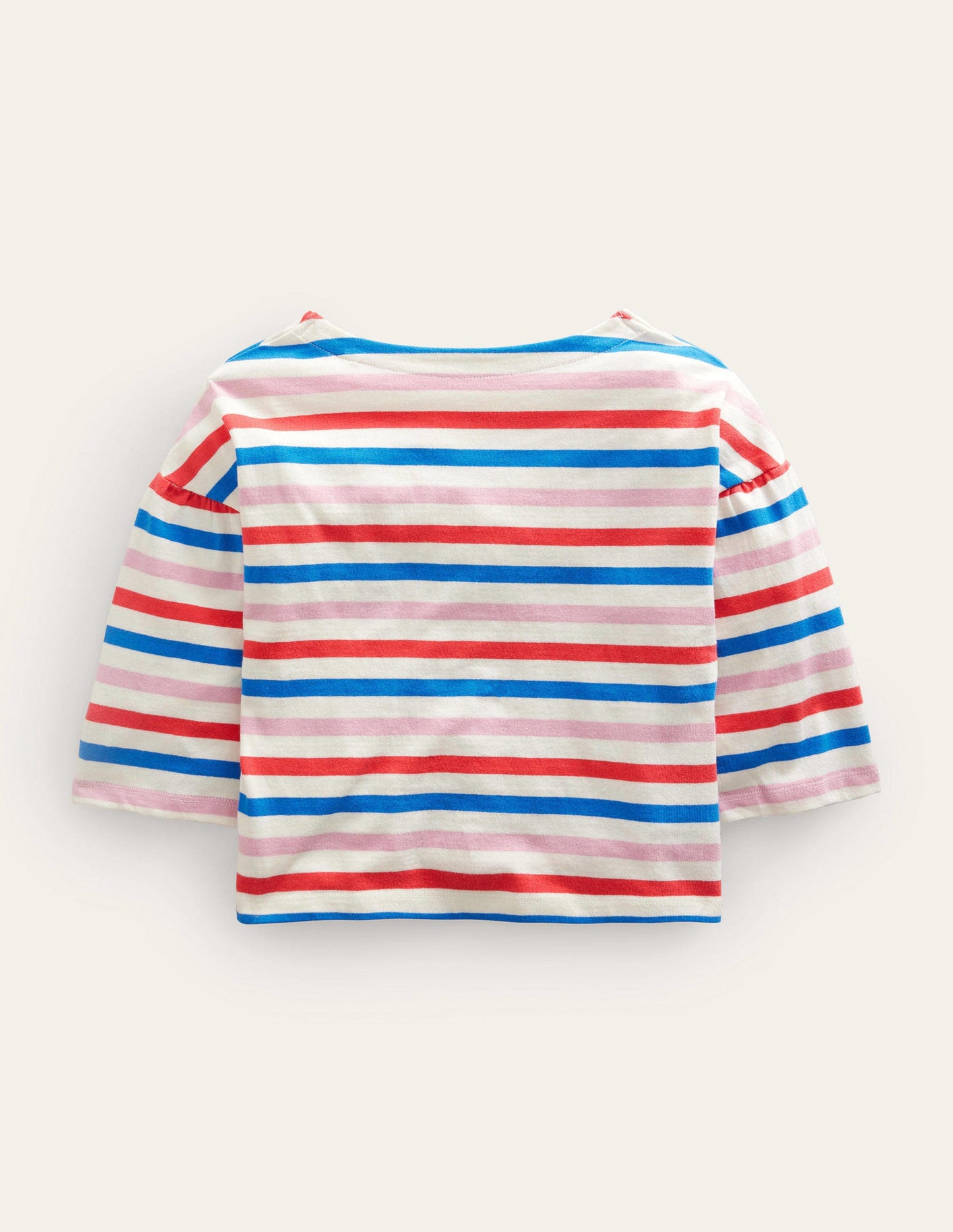 Boat Neck T-Shirt-Strawberry Tart Red/Lilac Pink