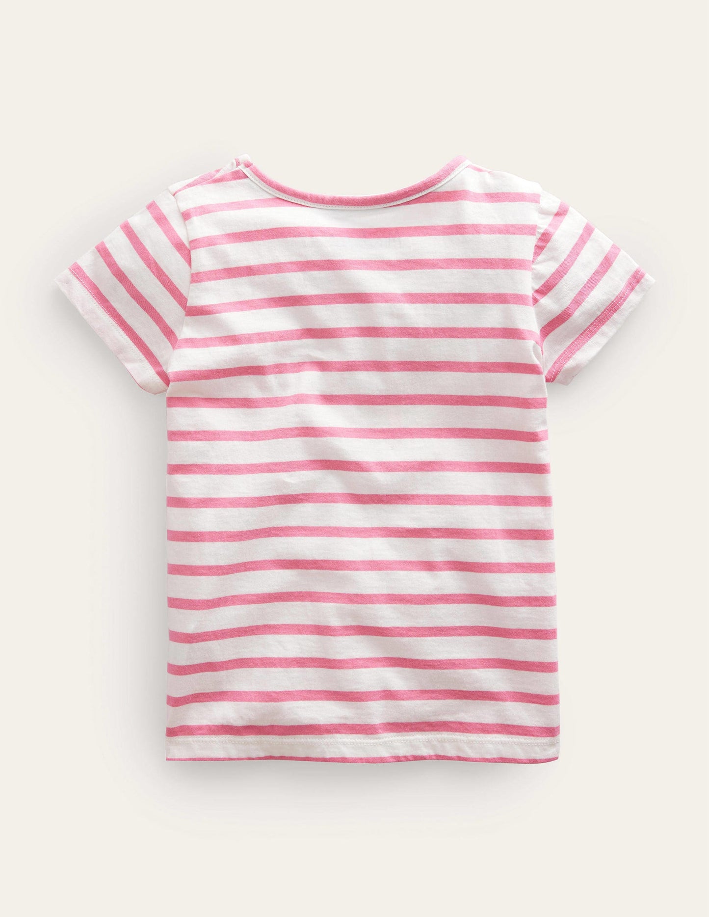 Appliqué T-Shirt-Azalea Pink/Ivory Icecream