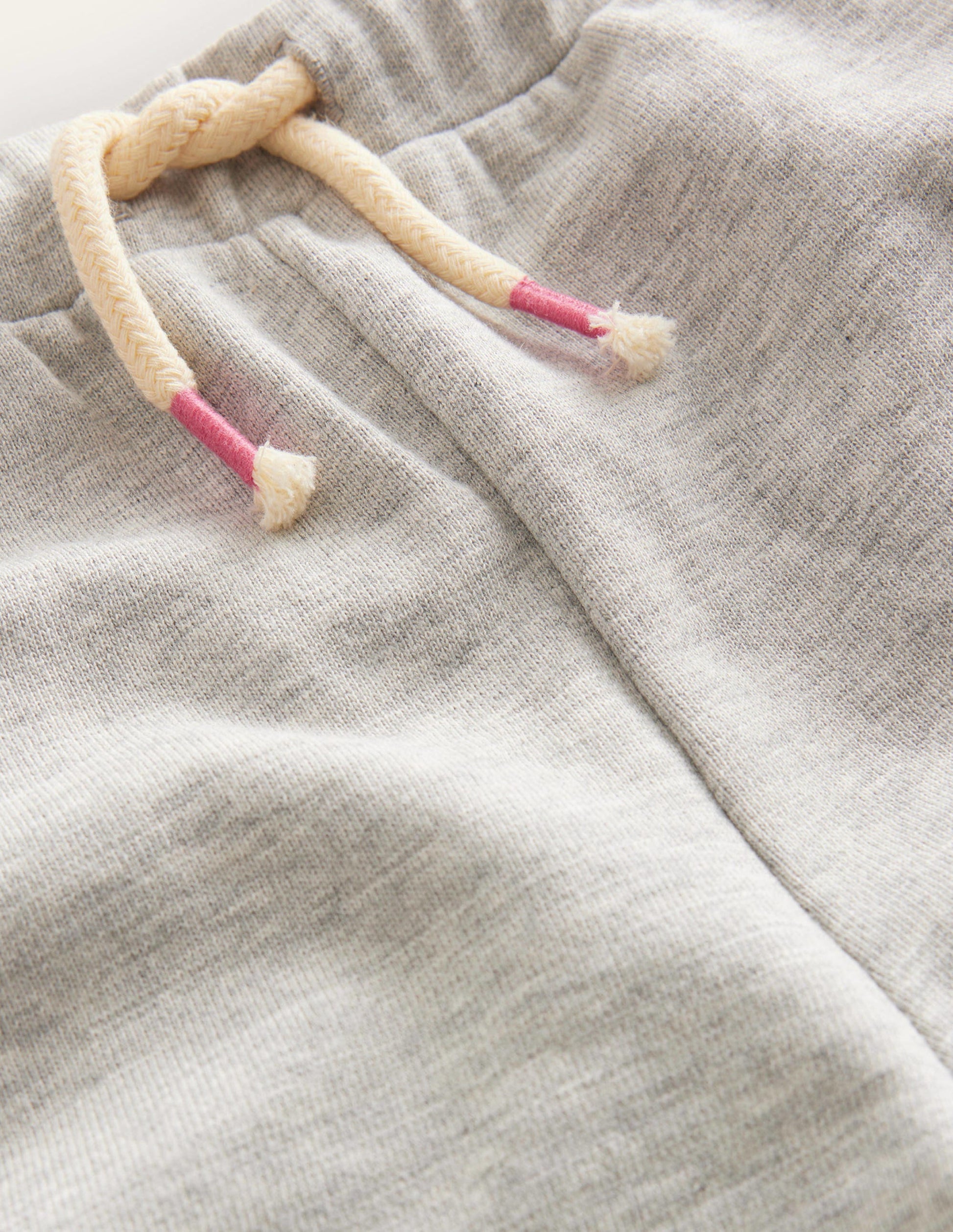 Pom Trim Jersey Shorts-Grey Marl-3