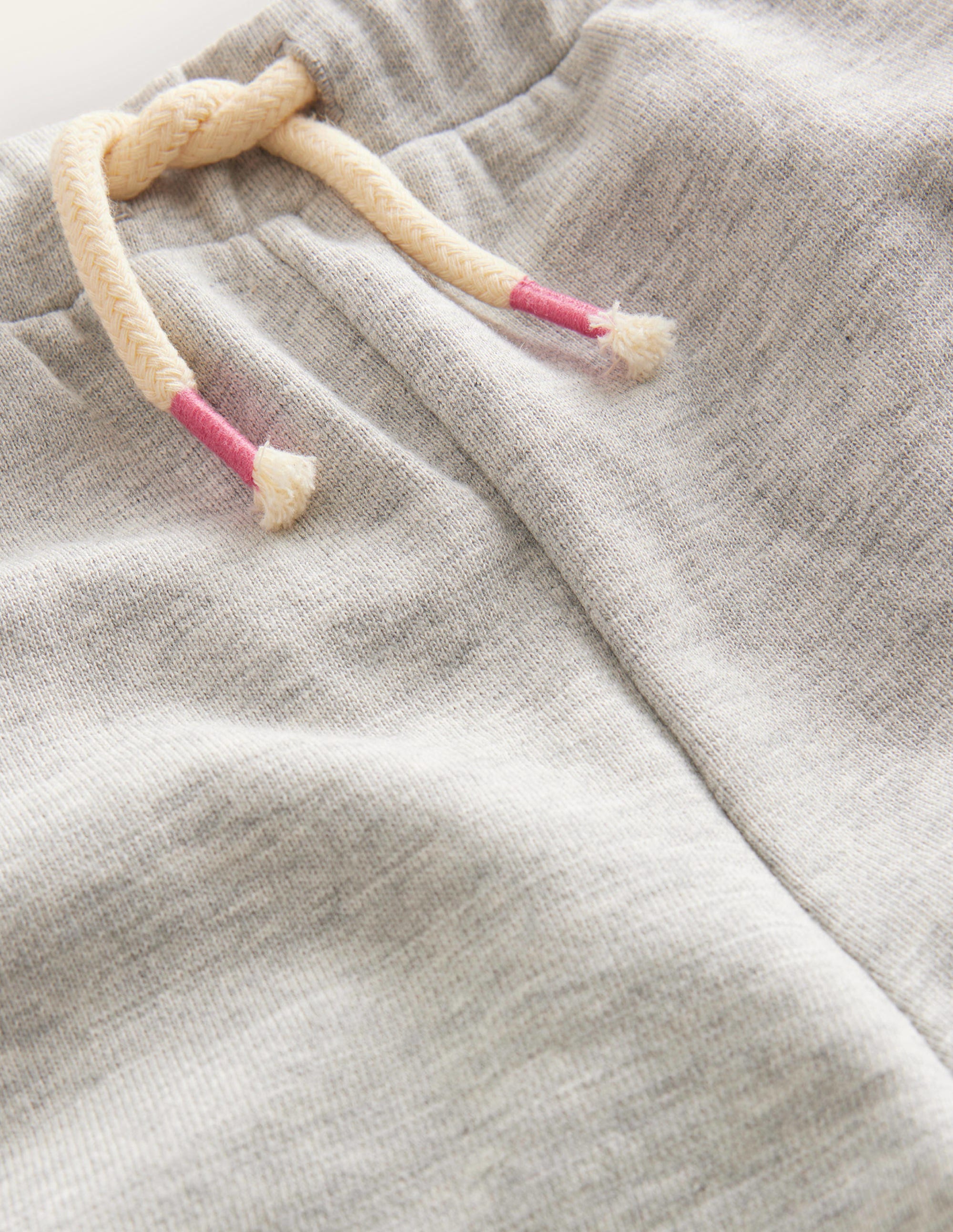 Pom Trim Jersey Shorts-Grey Marl - Image 3