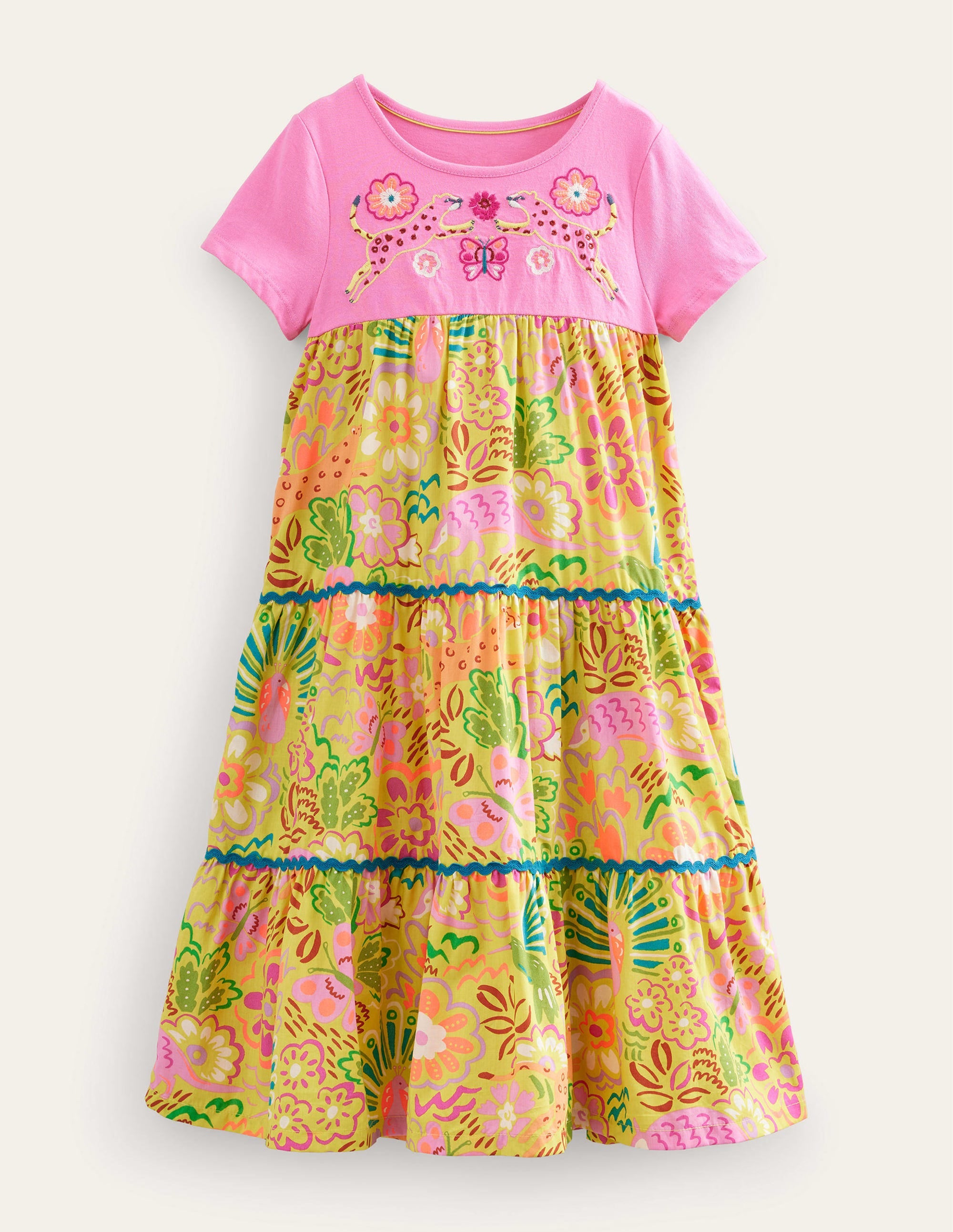 Maxi Logo Dress-Gooseberry Floral Animals - Image 1