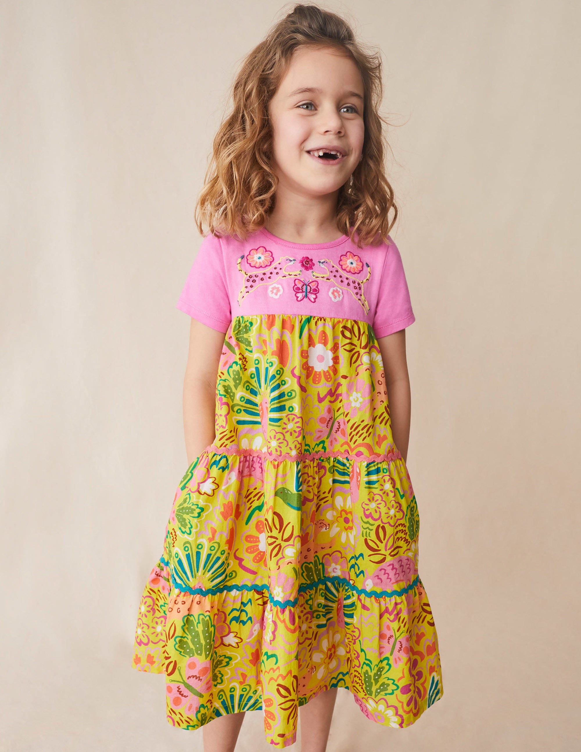 Maxi Logo Dress-Gooseberry Floral Animals - Image 4