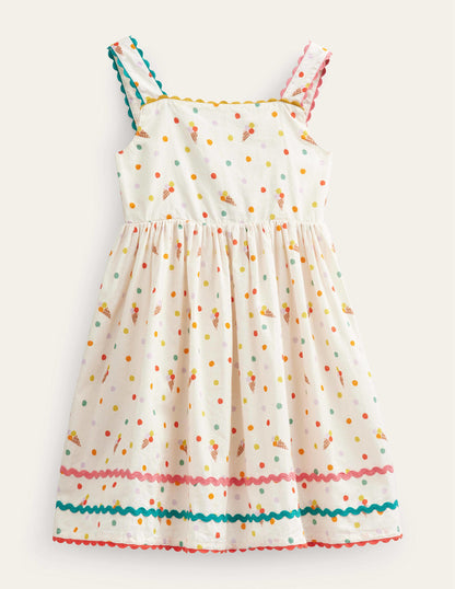 Bow Back Cotton Dress-Vanilla Pod Ice Creams-1