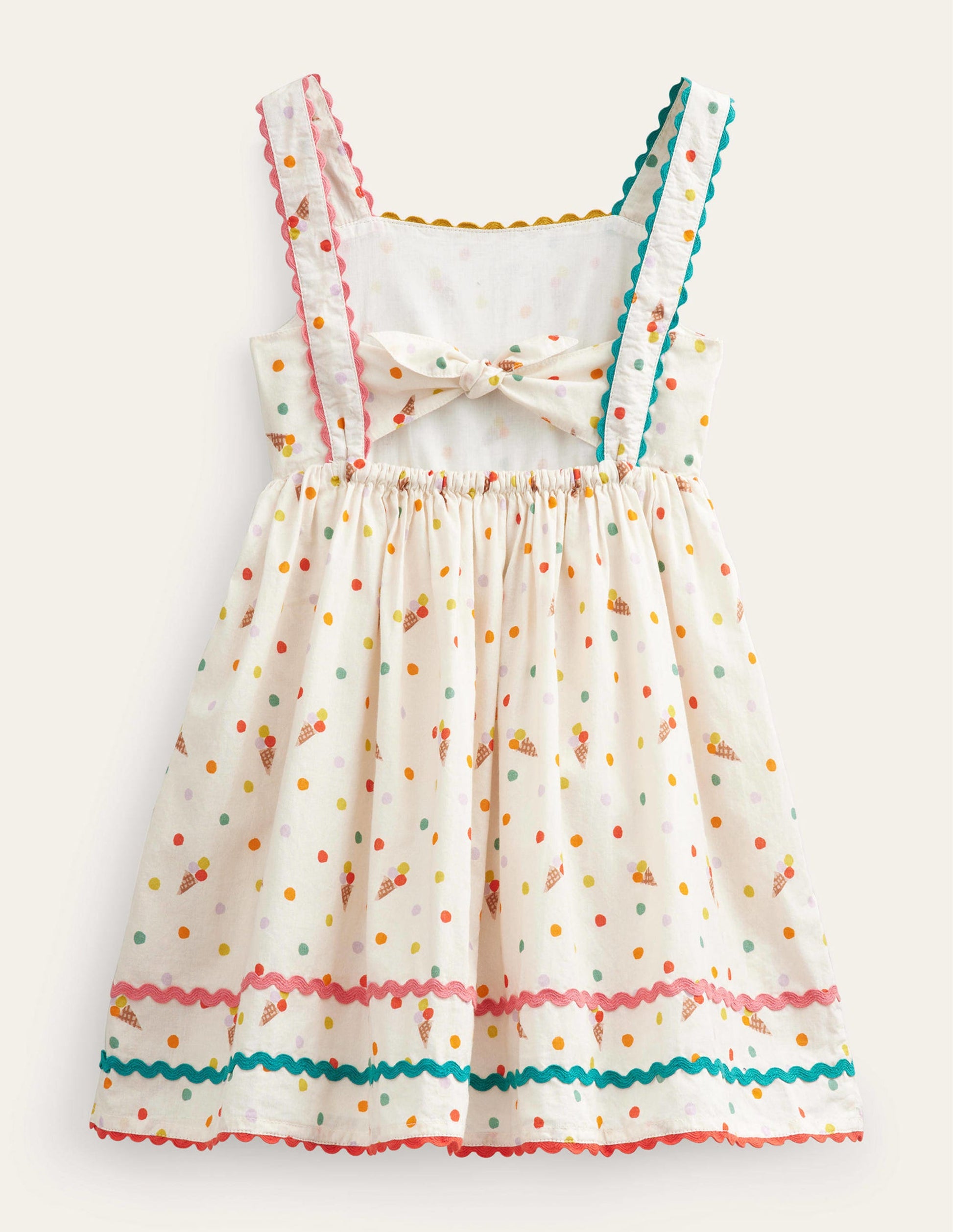 Bow Back Cotton Dress-Vanilla Pod Ice Creams-2
