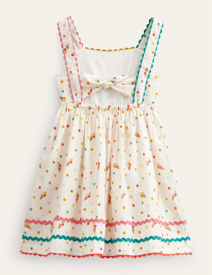 Bow Back Cotton Dress-Vanilla Pod Ice Creams-2