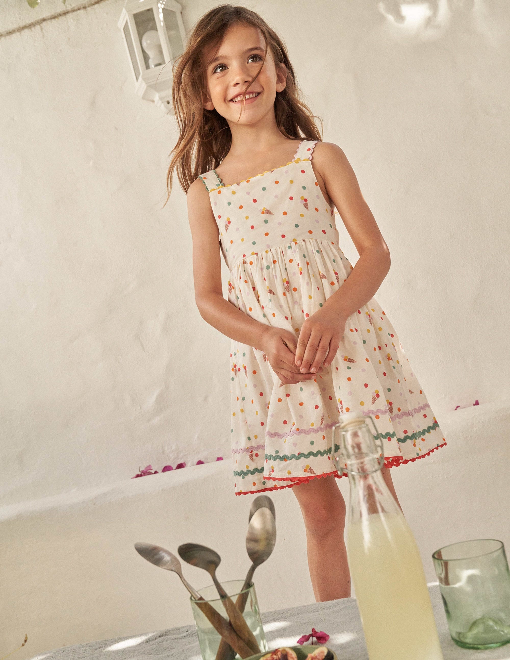 Bow Back Cotton Dress-Vanilla Pod Ice Creams - Image 4